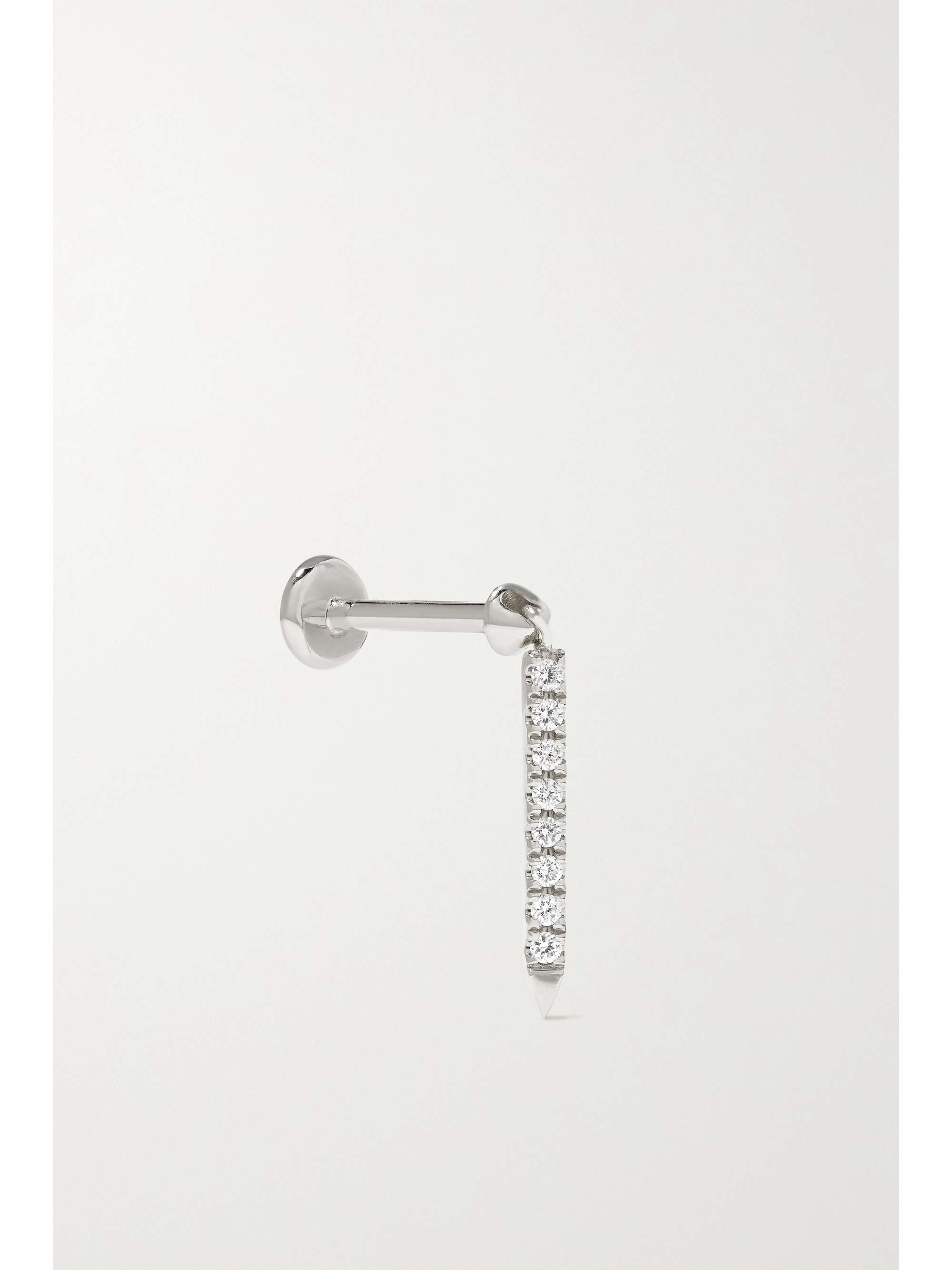 MARIA TASH Eternity Bar 11mm 18-karat white gold diamond single earring