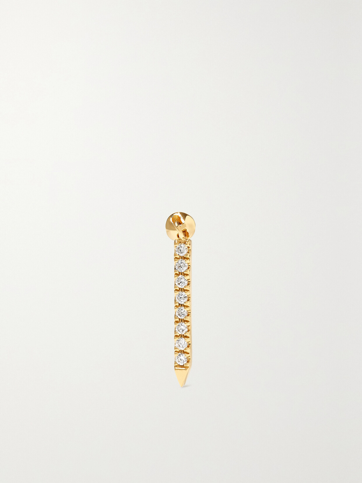 MARIA TASH - Eternity Bar 11mm 18-karat White Gold Diamond Single Earring - One size