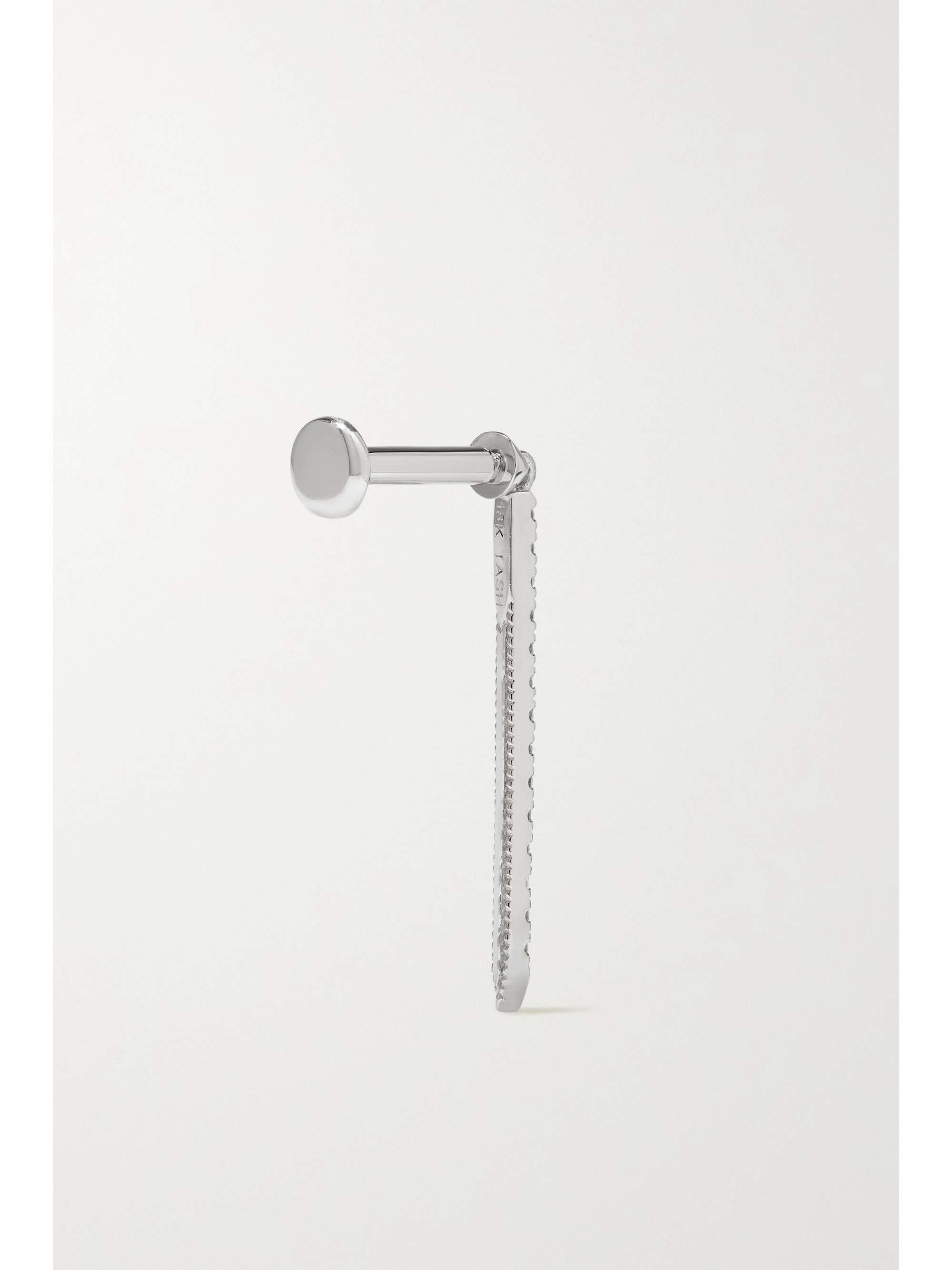 MARIA TASH Eternity Bar 18mm 18-karat white gold diamond single earring