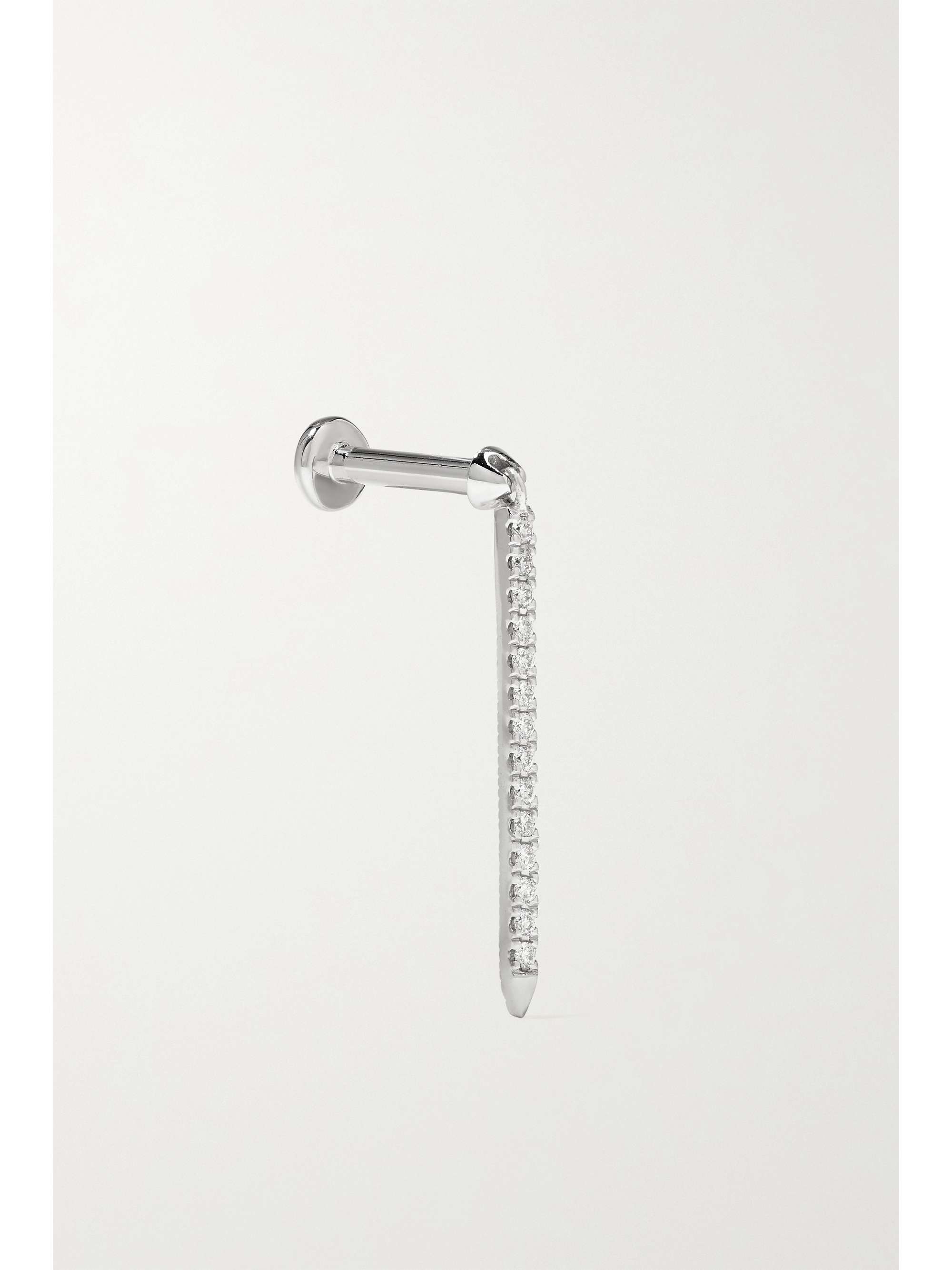 MARIA TASH Eternity Bar 18mm 18-karat white gold diamond single earring