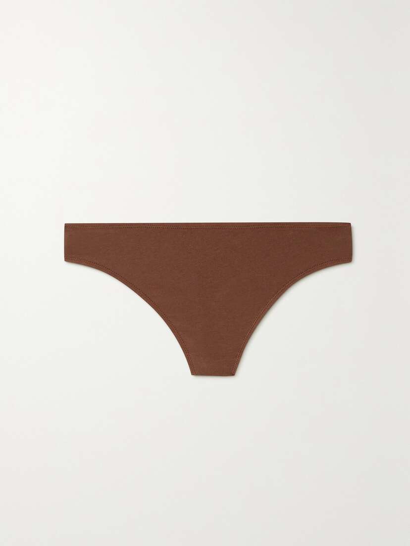 Skin + Net Sustain Genny Stretch Organic Pima Cotton-jersey Thong