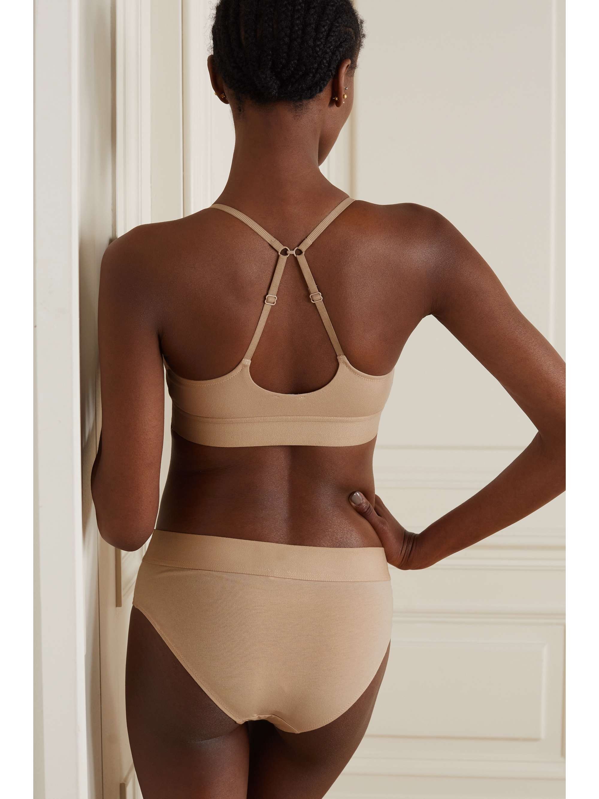 SKIN + NET SUSTAIN Hadlee stretch organic Pima cotton-blend briefs
