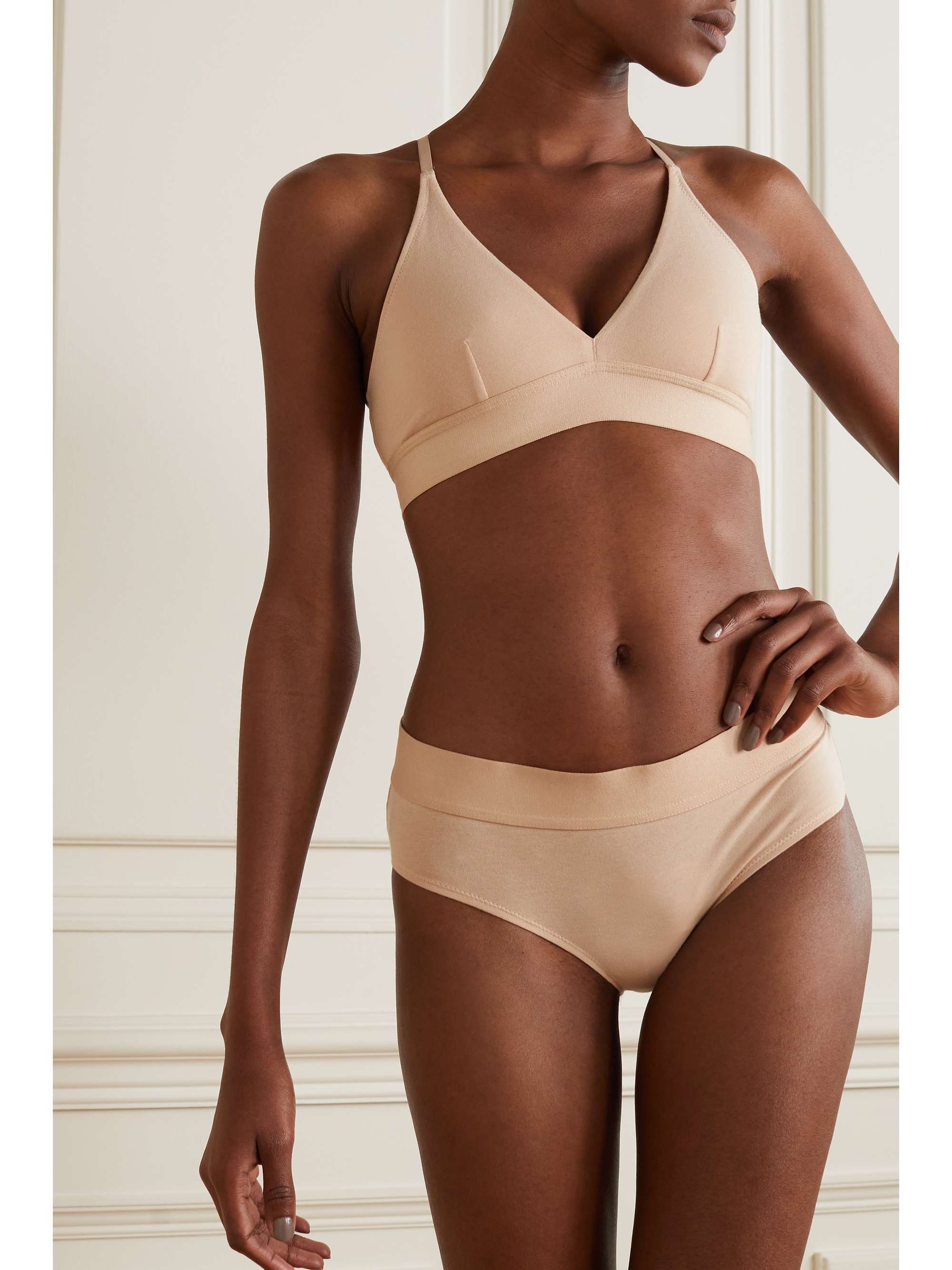 SKIN + NET SUSTAIN Hadlee stretch organic Pima cotton-blend briefs