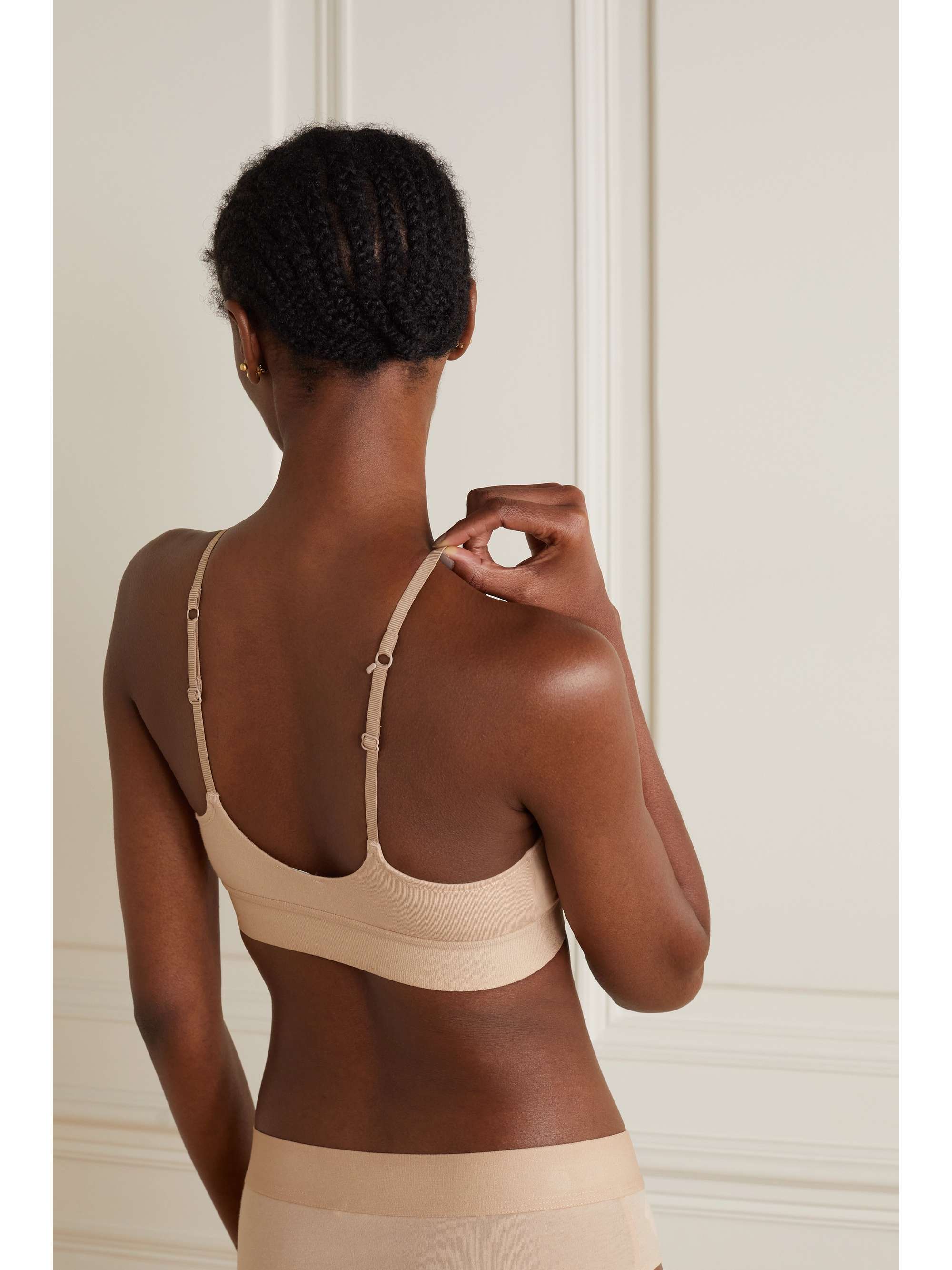 SKIN + NET SUSTAIN Hadlee stretch-organic Pima cotton soft-cup triangle bra