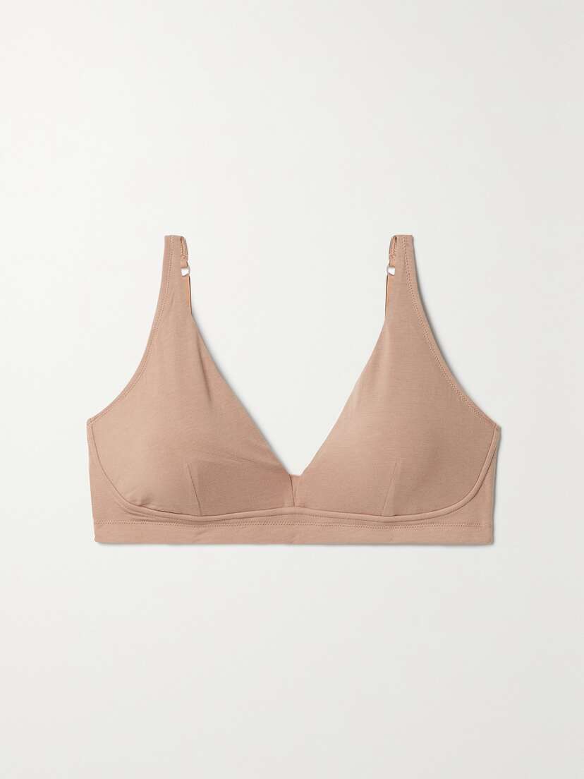 Skin + Net Sustain Gracelynne Stretch Organic Pima Cotton-jersey Soft-cup Bra