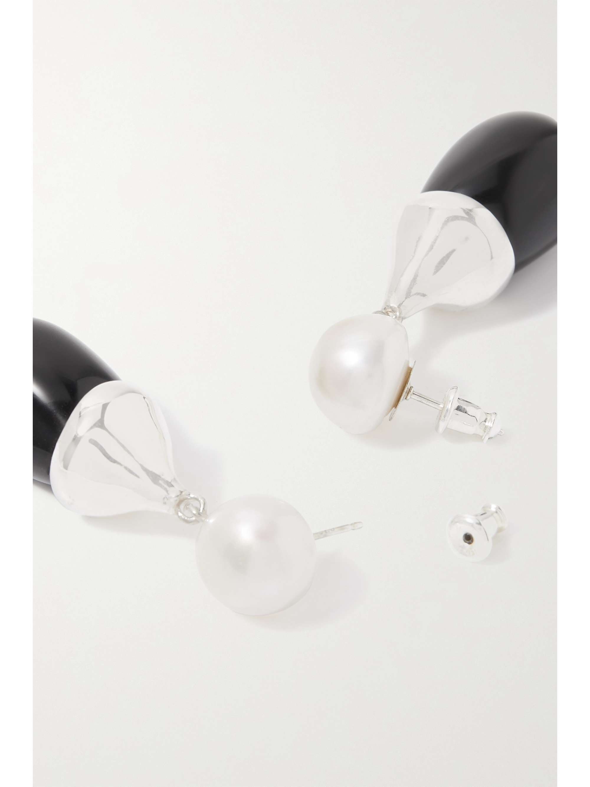 SOPHIE BUHAI Audrey silver, quartz and pearl earrings