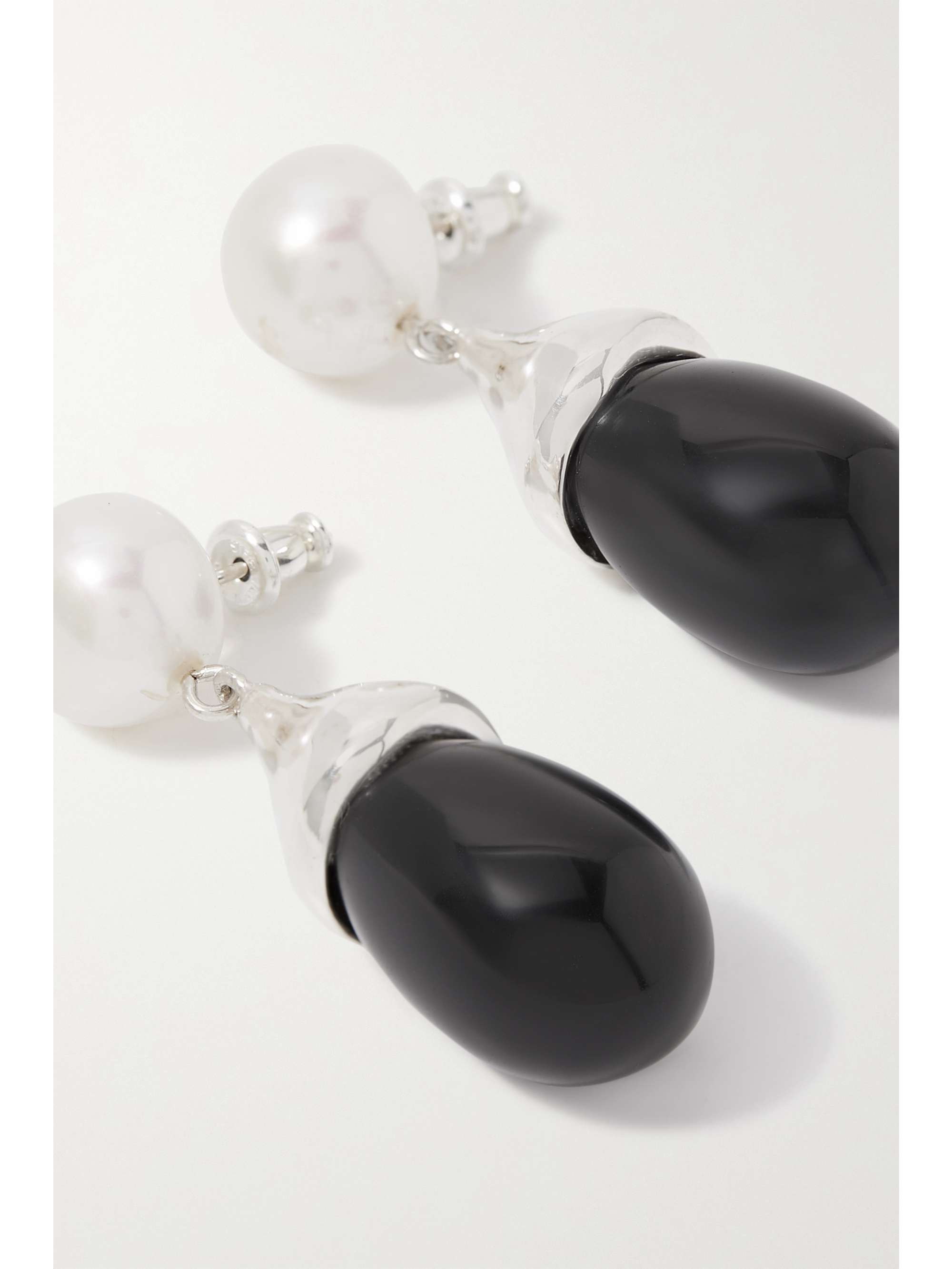 SOPHIE BUHAI Audrey silver, quartz and pearl earrings