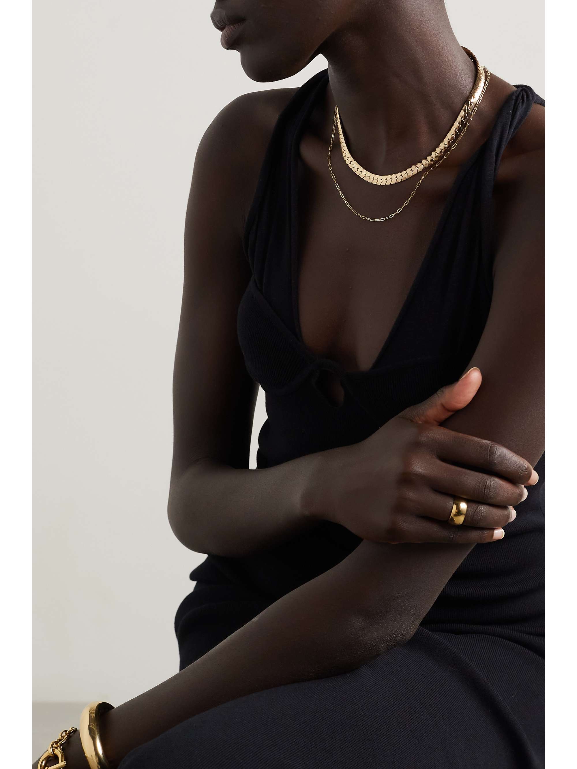 LAURA LOMBARDI + NET SUSTAIN Piatta gold-plated necklace