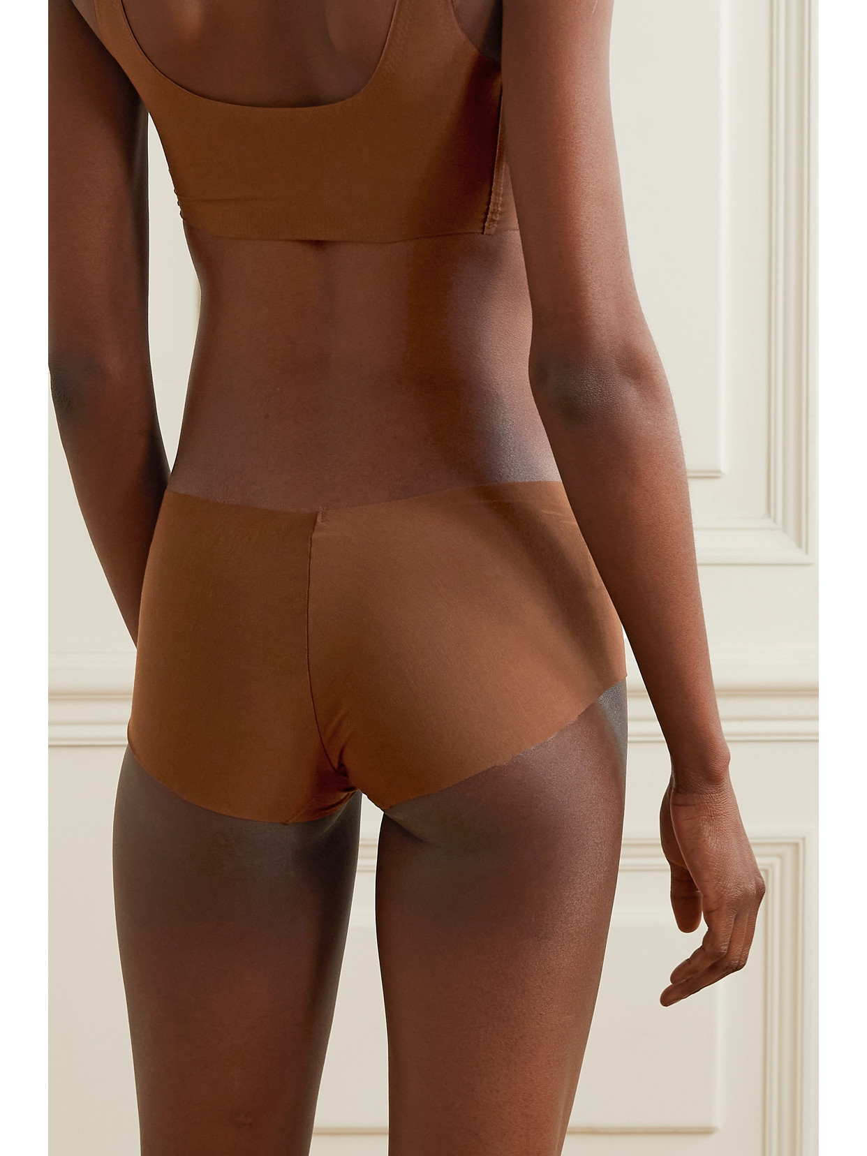 Shop Commando Butter Stretch-micro Modal Briefs In Brown