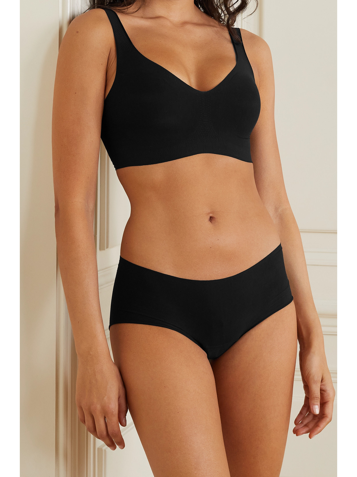 Shop Commando Butter Stretch-micro Modal Bra In Black