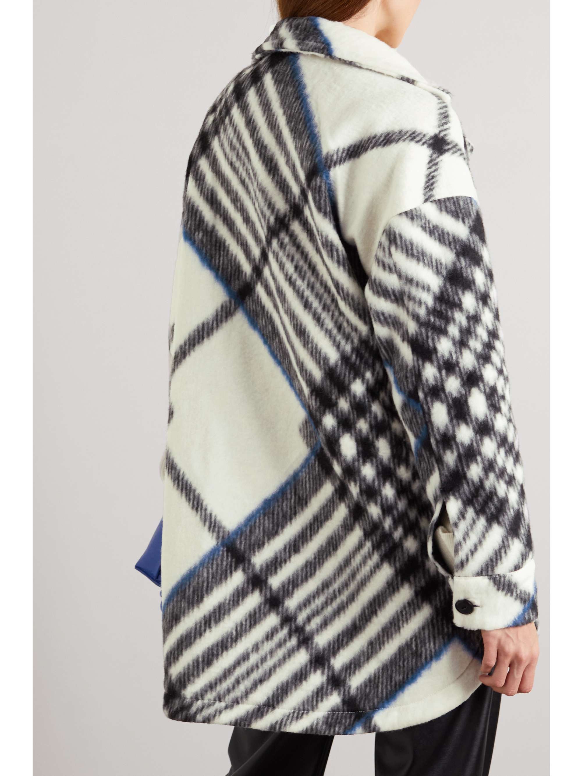 ANINE BING Oakley oversized checked brushed flannel jacket
