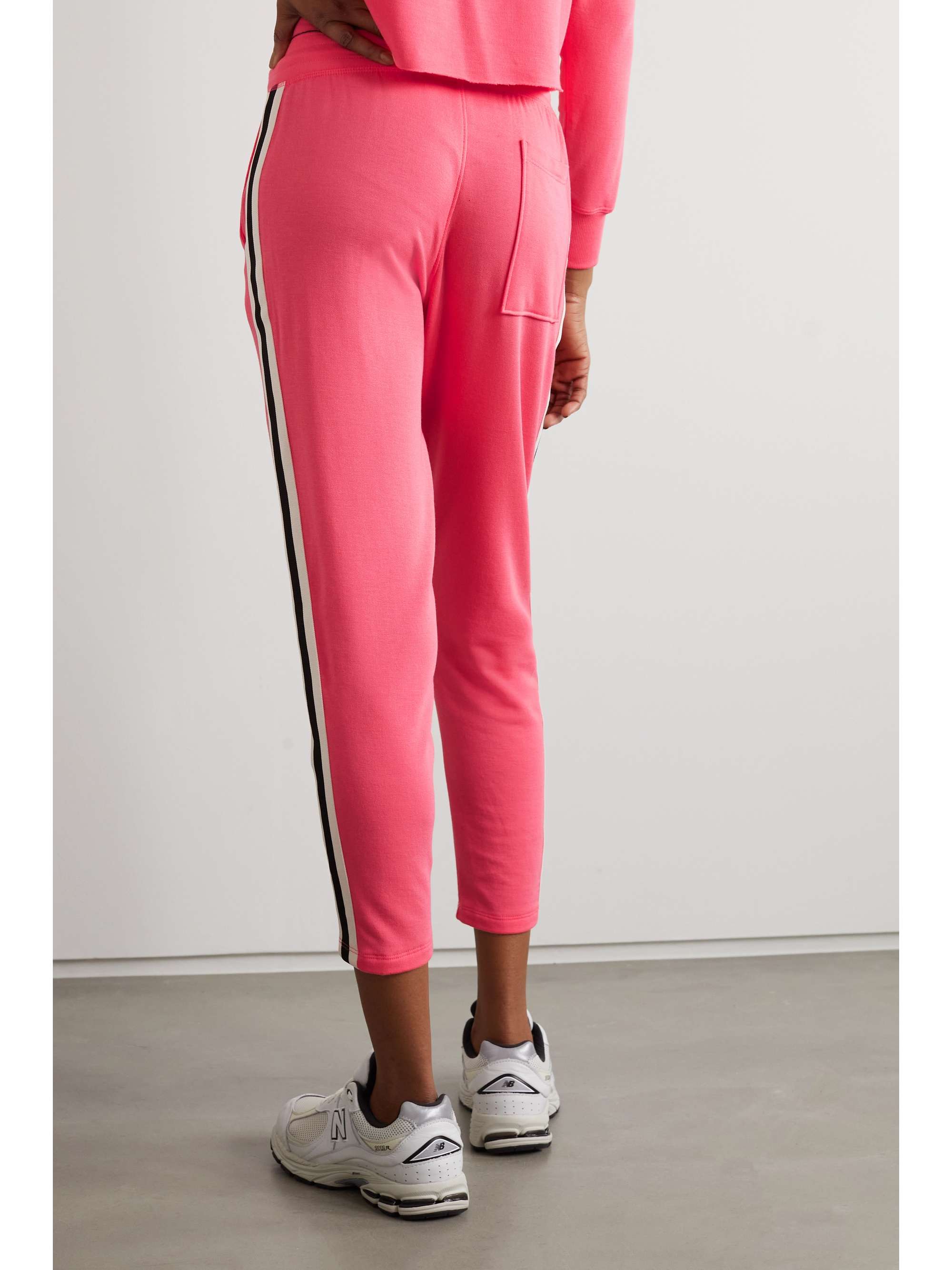 SPLITS59 Reena striped stretch-modal jersey track pants