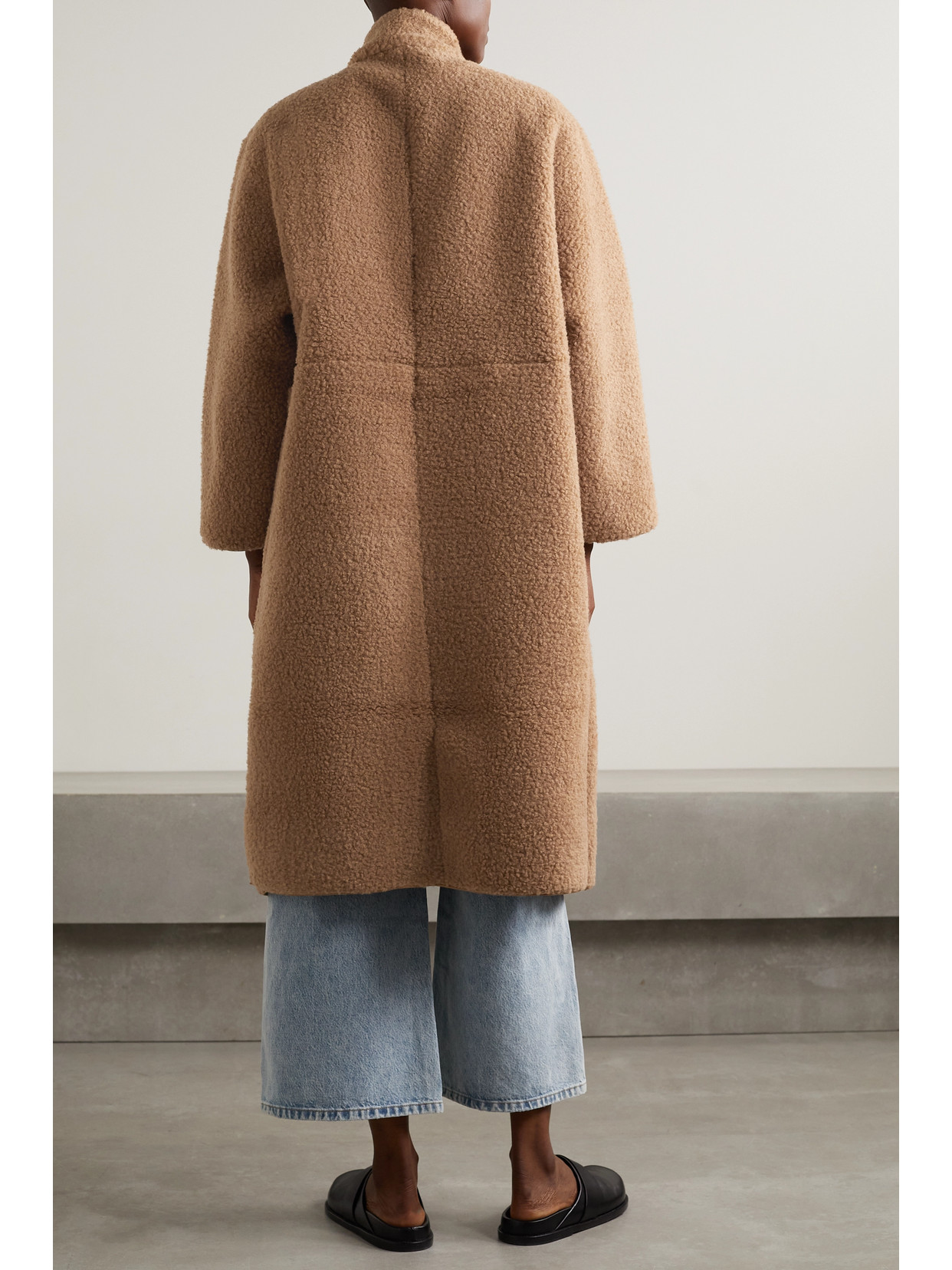 Apiece Apart Cloud Walk Faux Shearling Coat In Brown