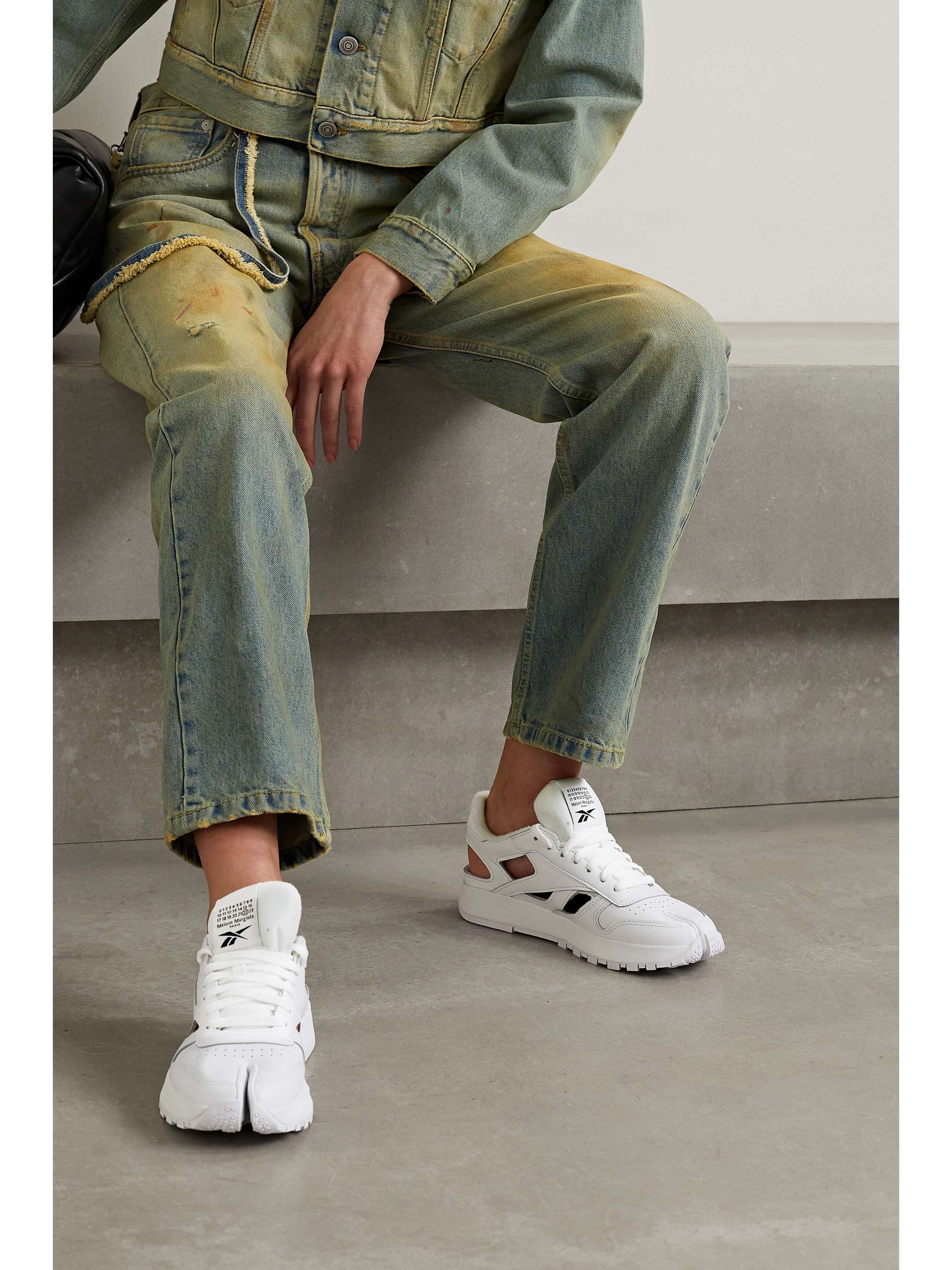 MAISON MARGIELA Reebok leather sneakers | NET-A-PORTER