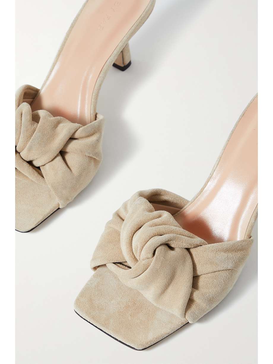 by far lana knotted suede mules