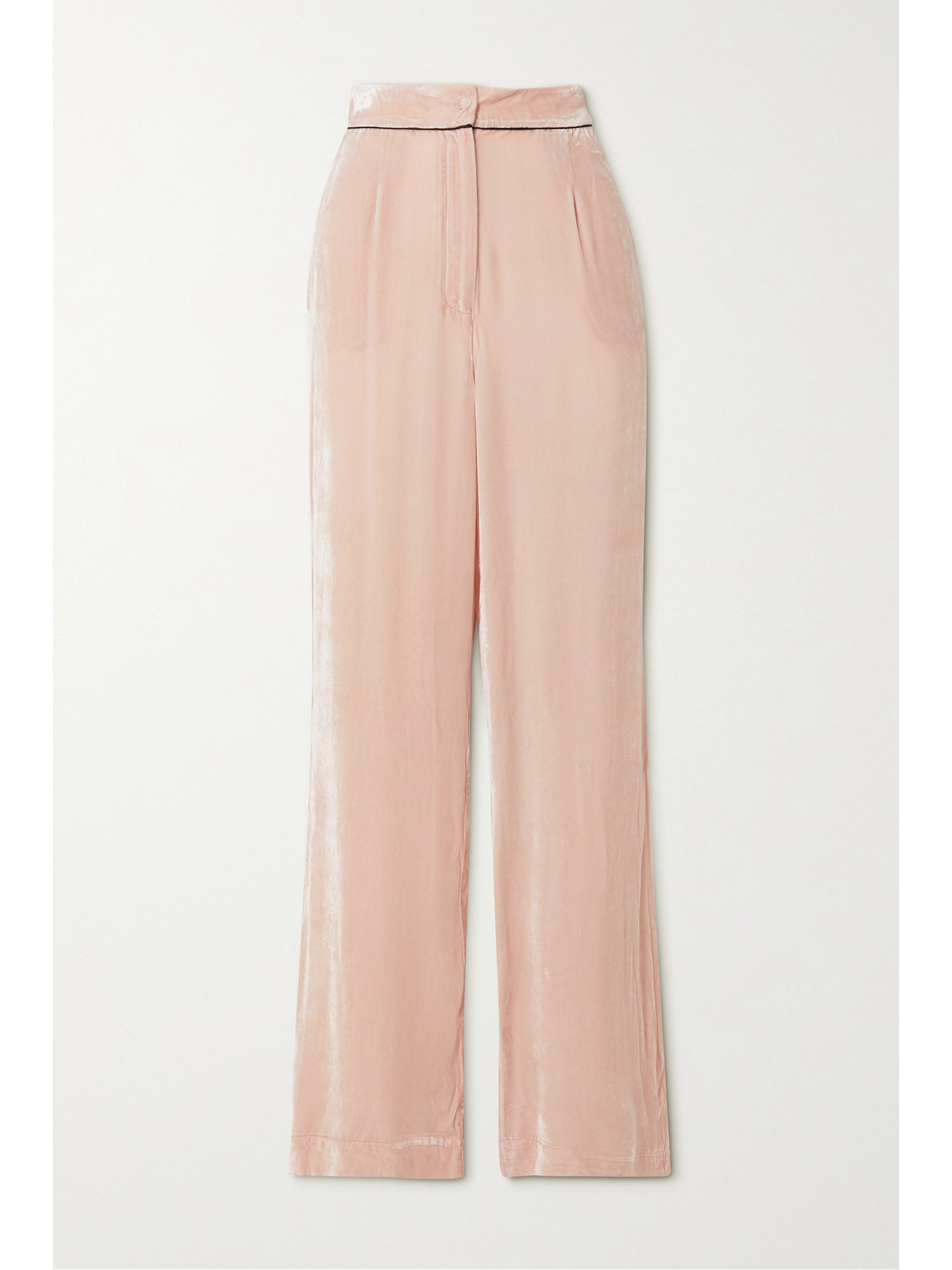 SLEEPING WITH JACQUES + NET SUSTAIN PIPED VELVET PAJAMA PANTS