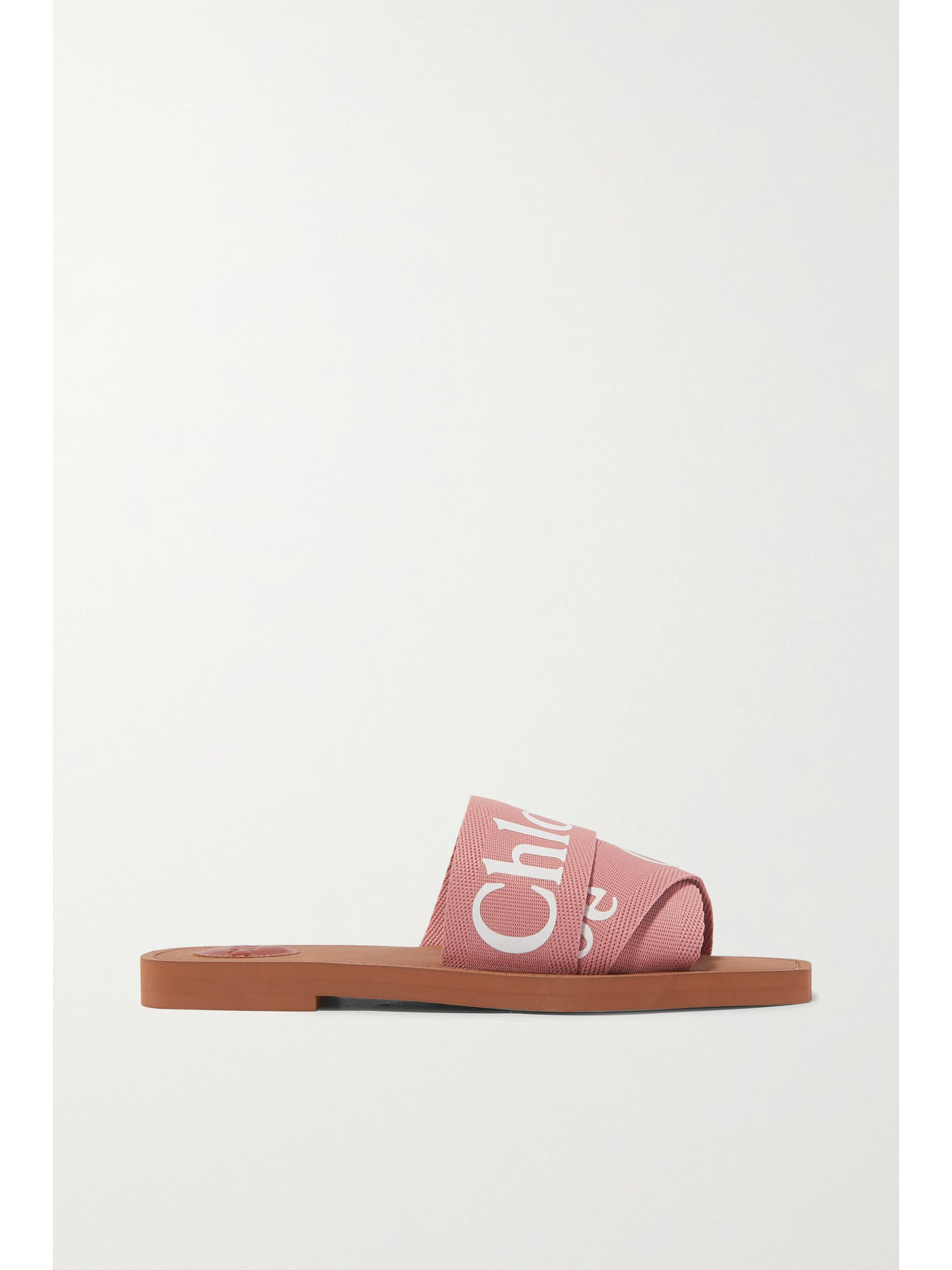 CHLOÉ WOODY LOGO-PRINT CANVAS SLIDES