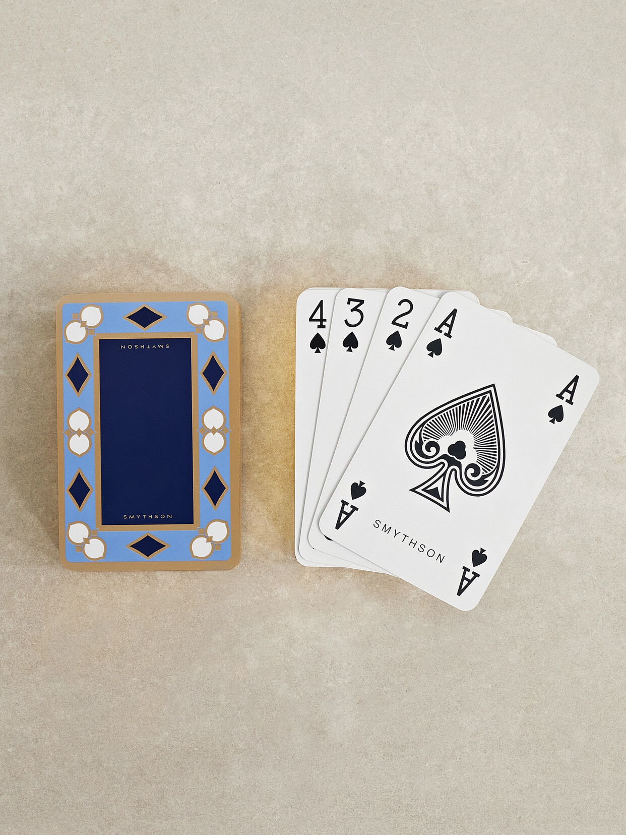 Smythson - Set Of Two Playing Card Decks - Blue