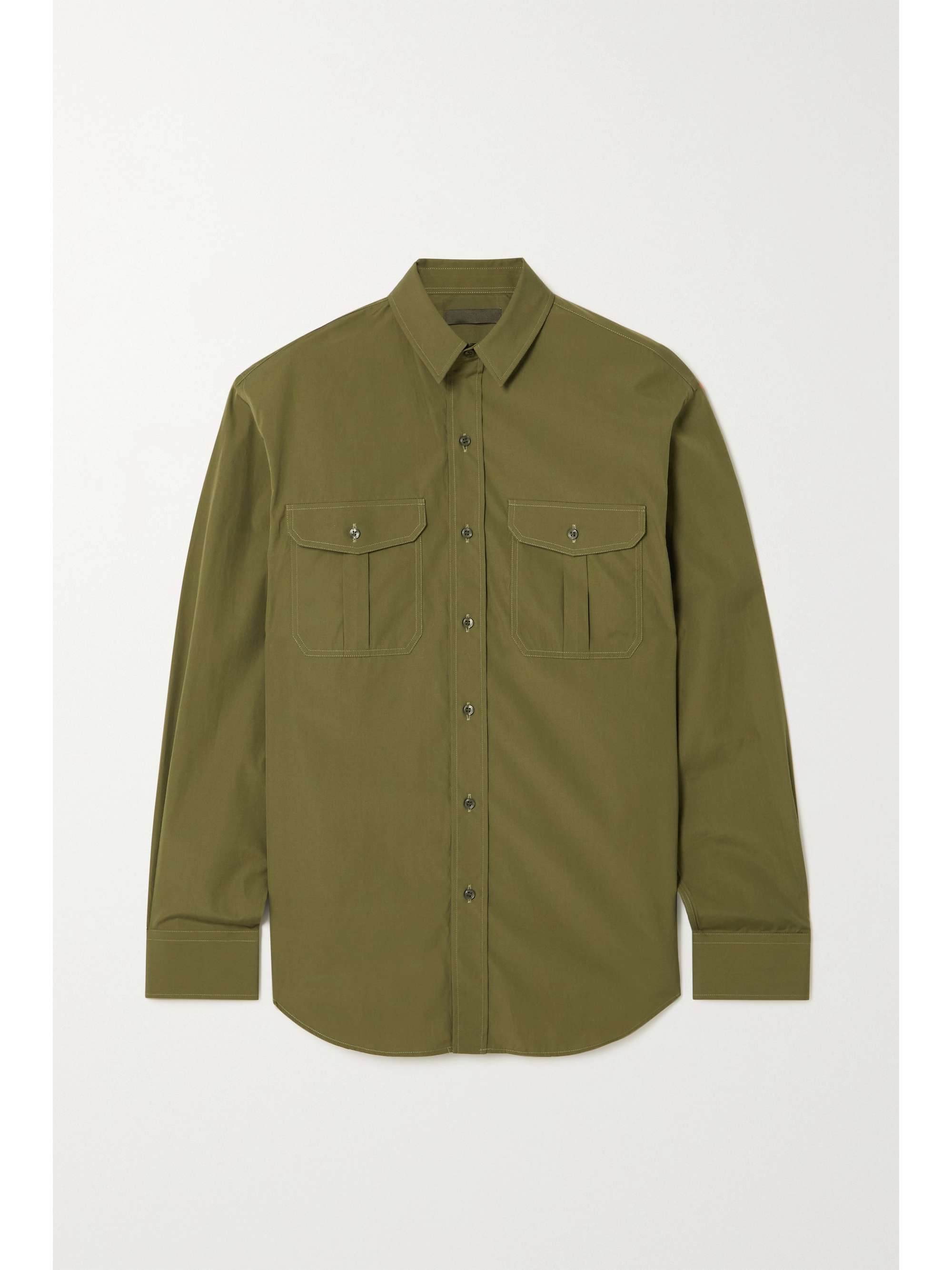 Army green Oversized cotton-poplin 