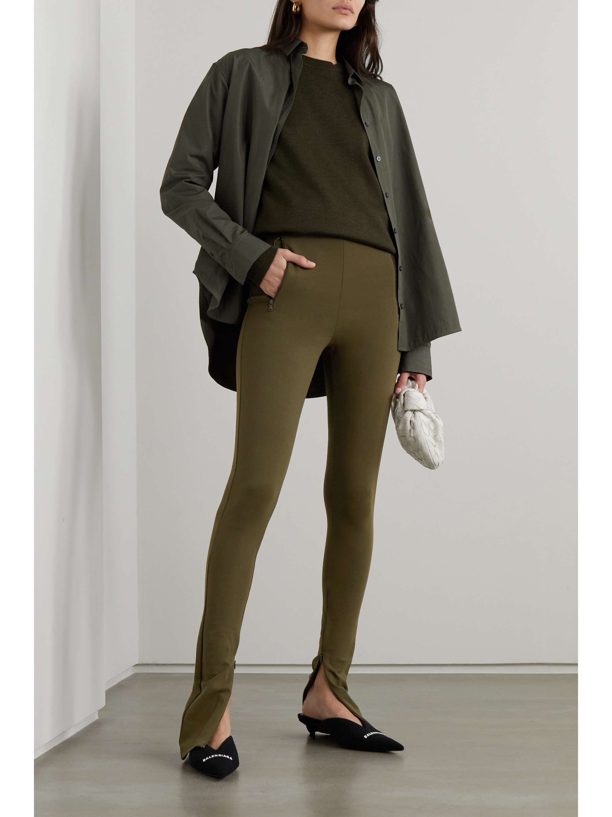 WARDROBE.NYC Stretchponte leggings NETAPORTER