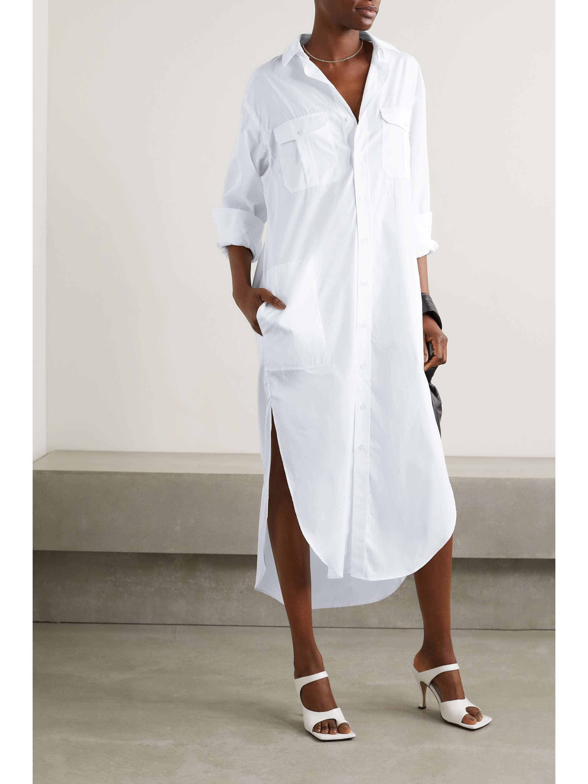 cotton poplin shirt dress
