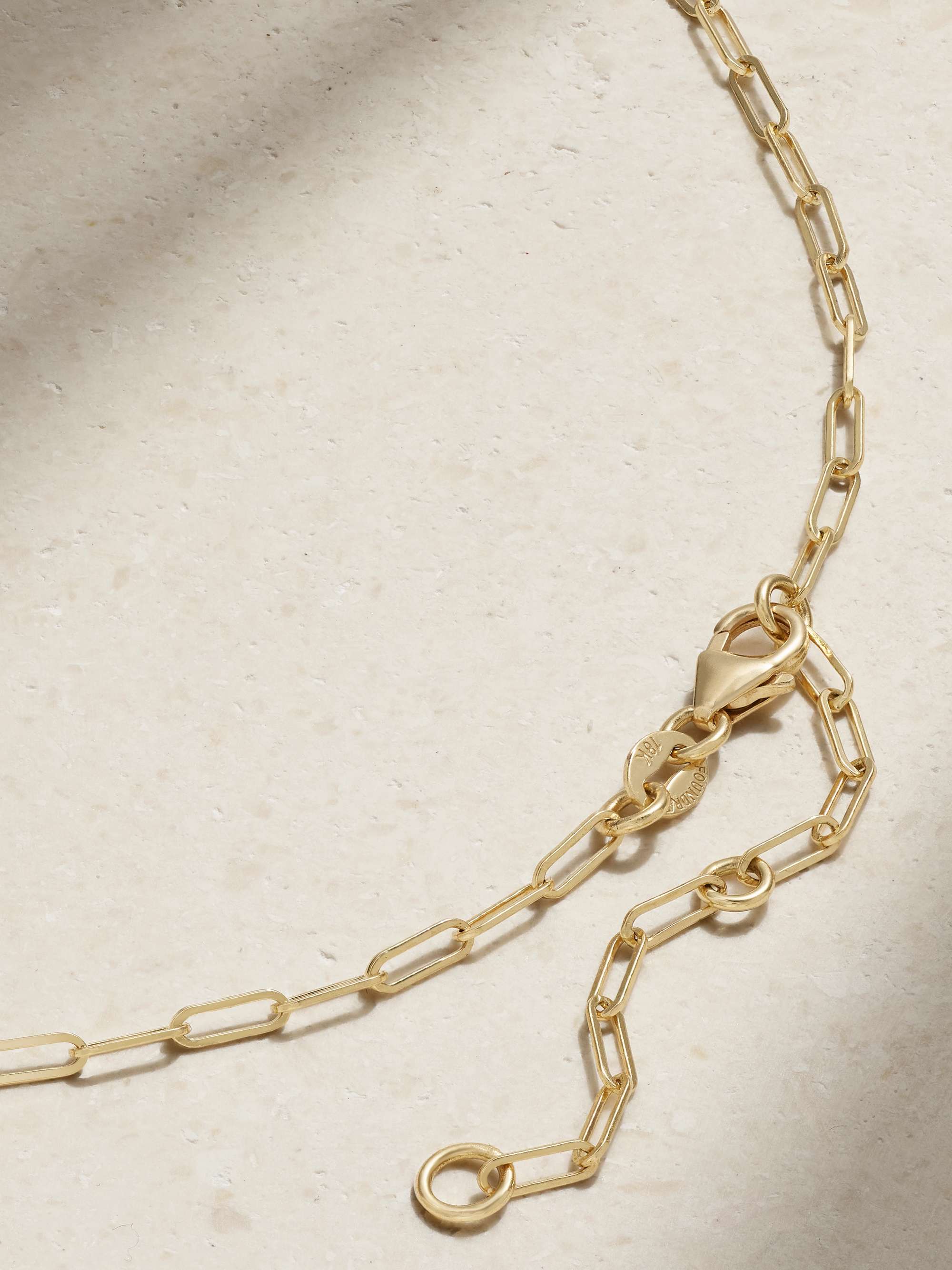 FOUNDRAE Balance 18-karat gold and enamel necklace