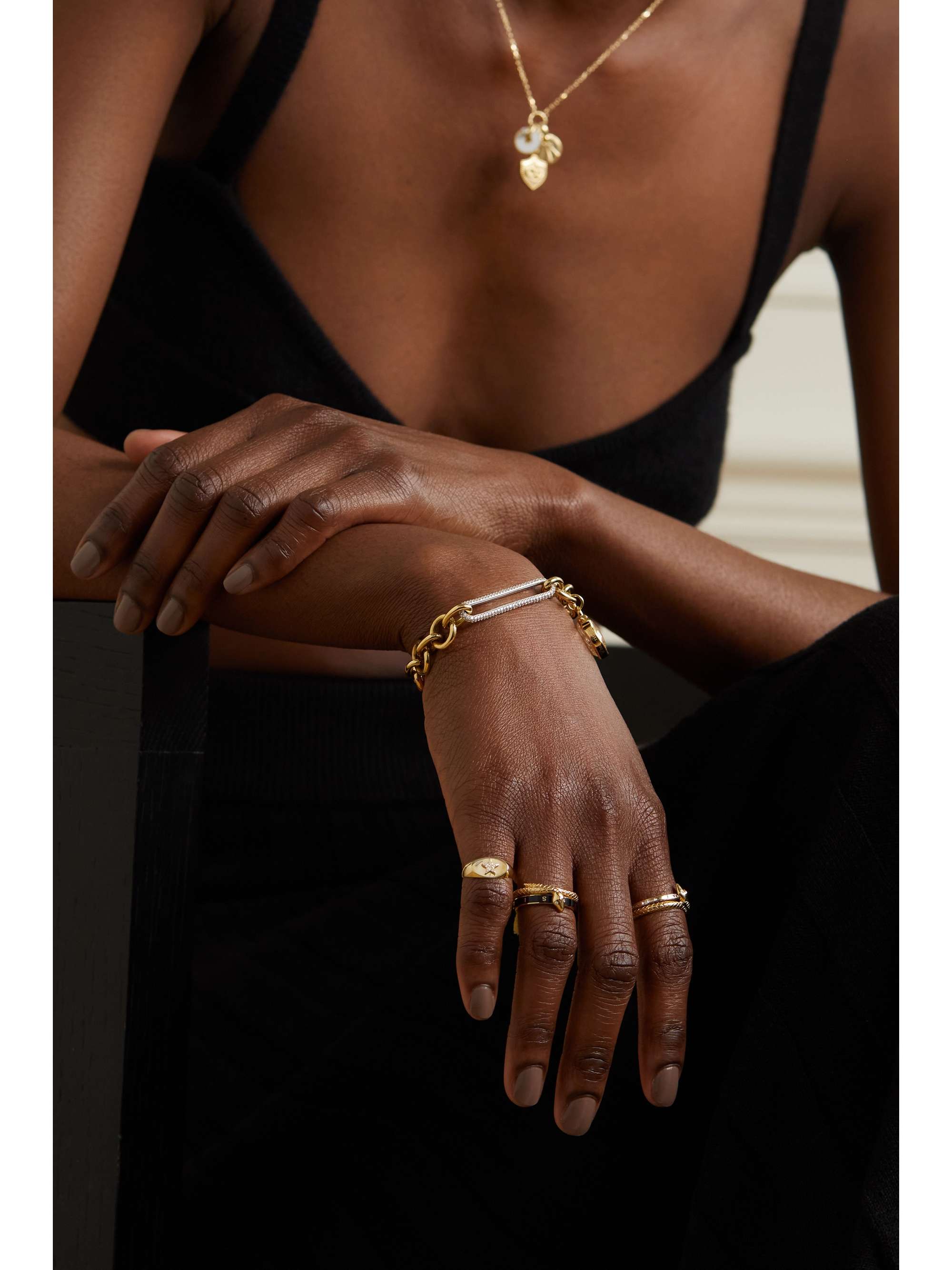 FOUNDRAE Star Baby 18-karat gold diamond ring