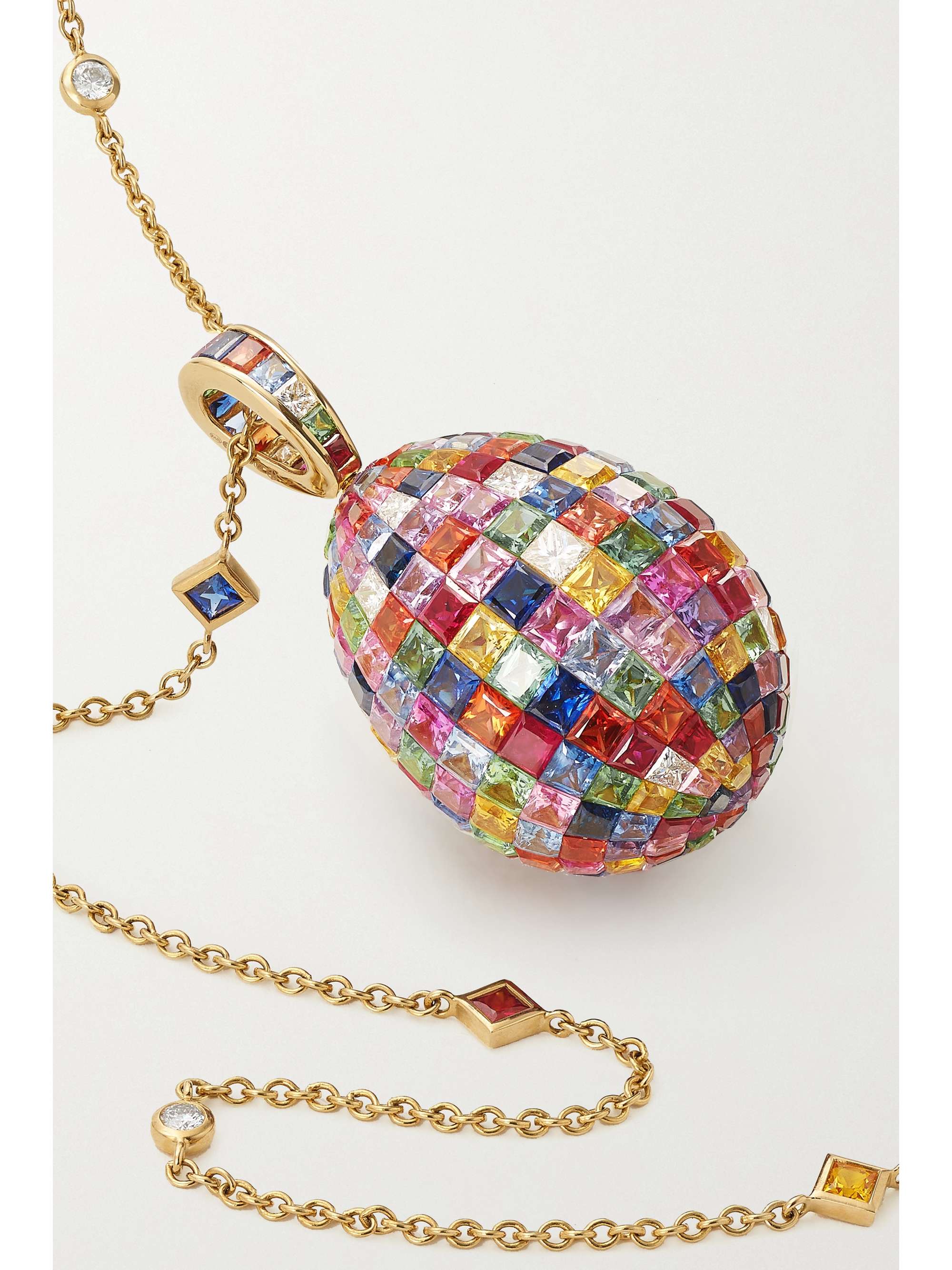 FABERGÉ Imperial 18-karat gold, ruby and diamond necklace