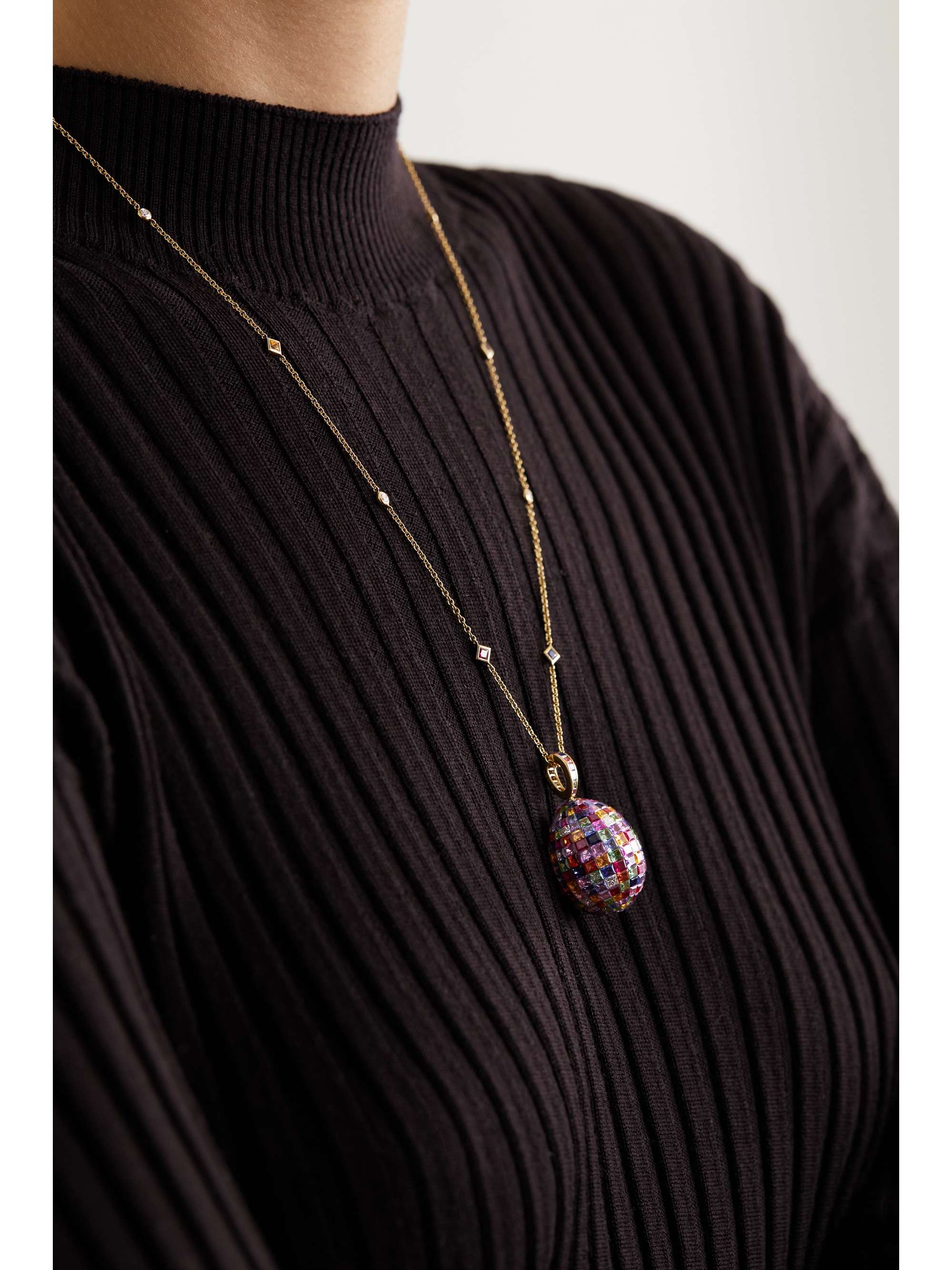 FABERGÉ Imperial 18-karat gold, ruby and diamond necklace