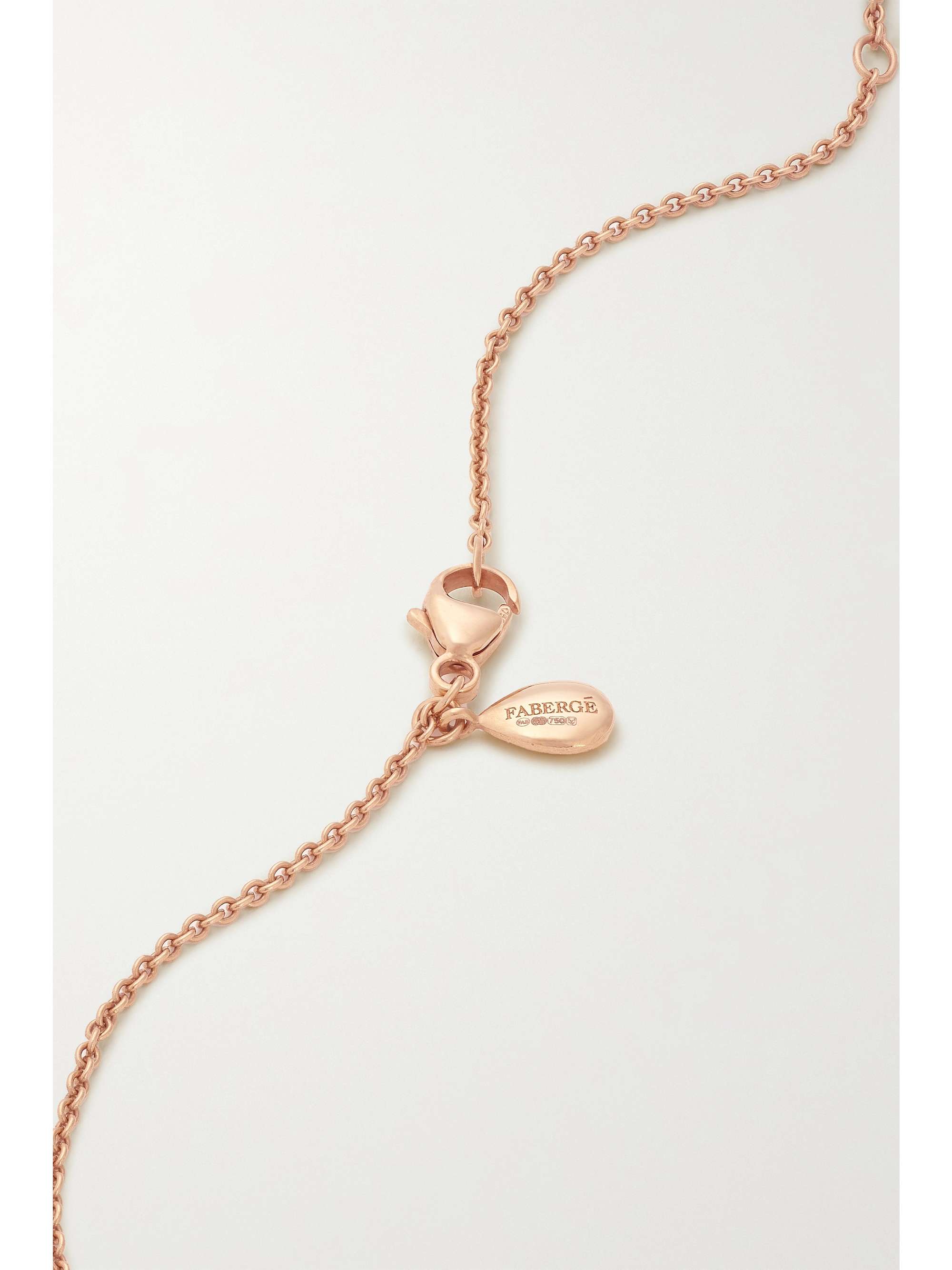 FABERGÉ Treillage 18-karat rose gold diamond necklace