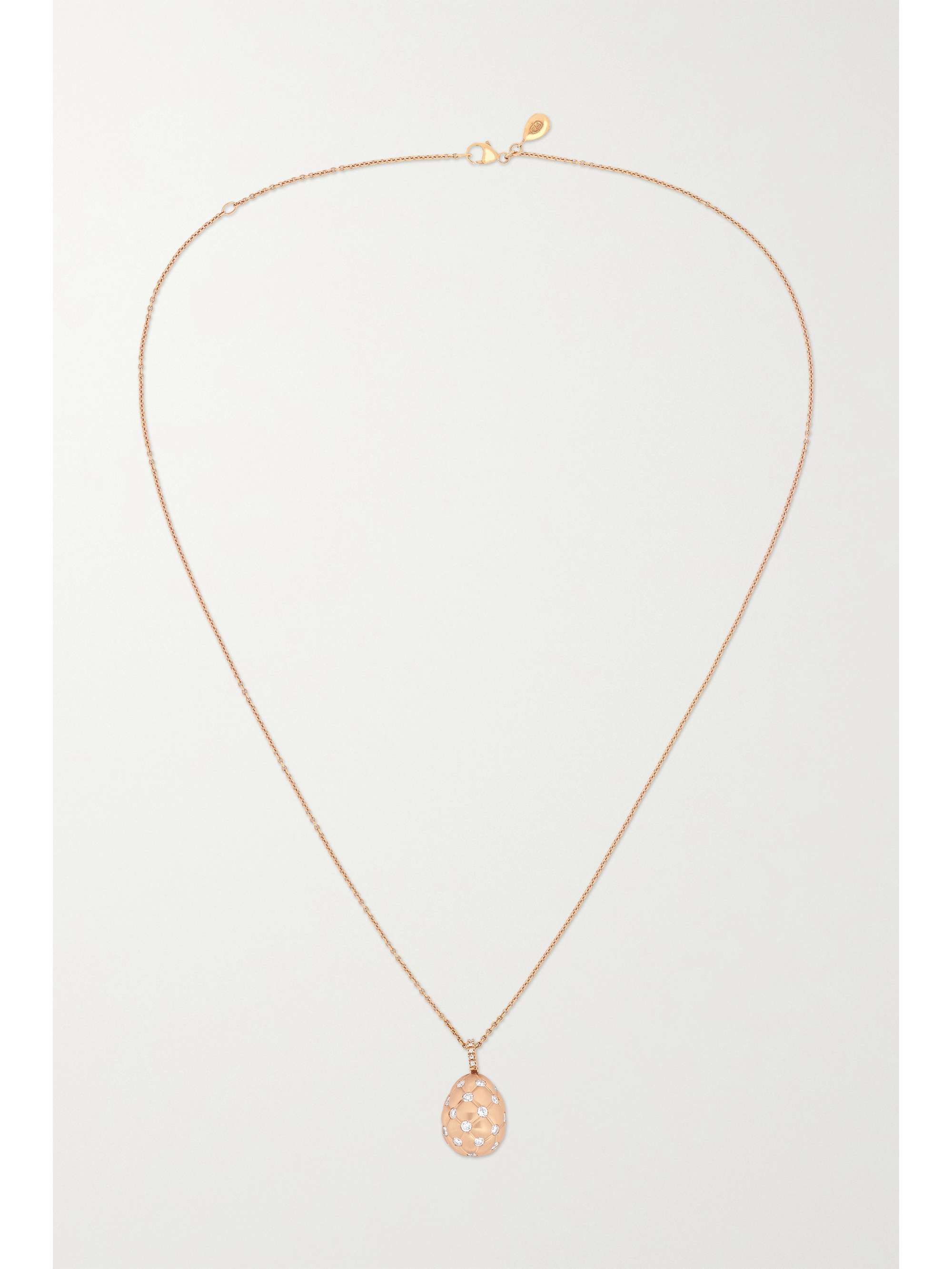 FABERGÉ Treillage 18-karat rose gold diamond necklace