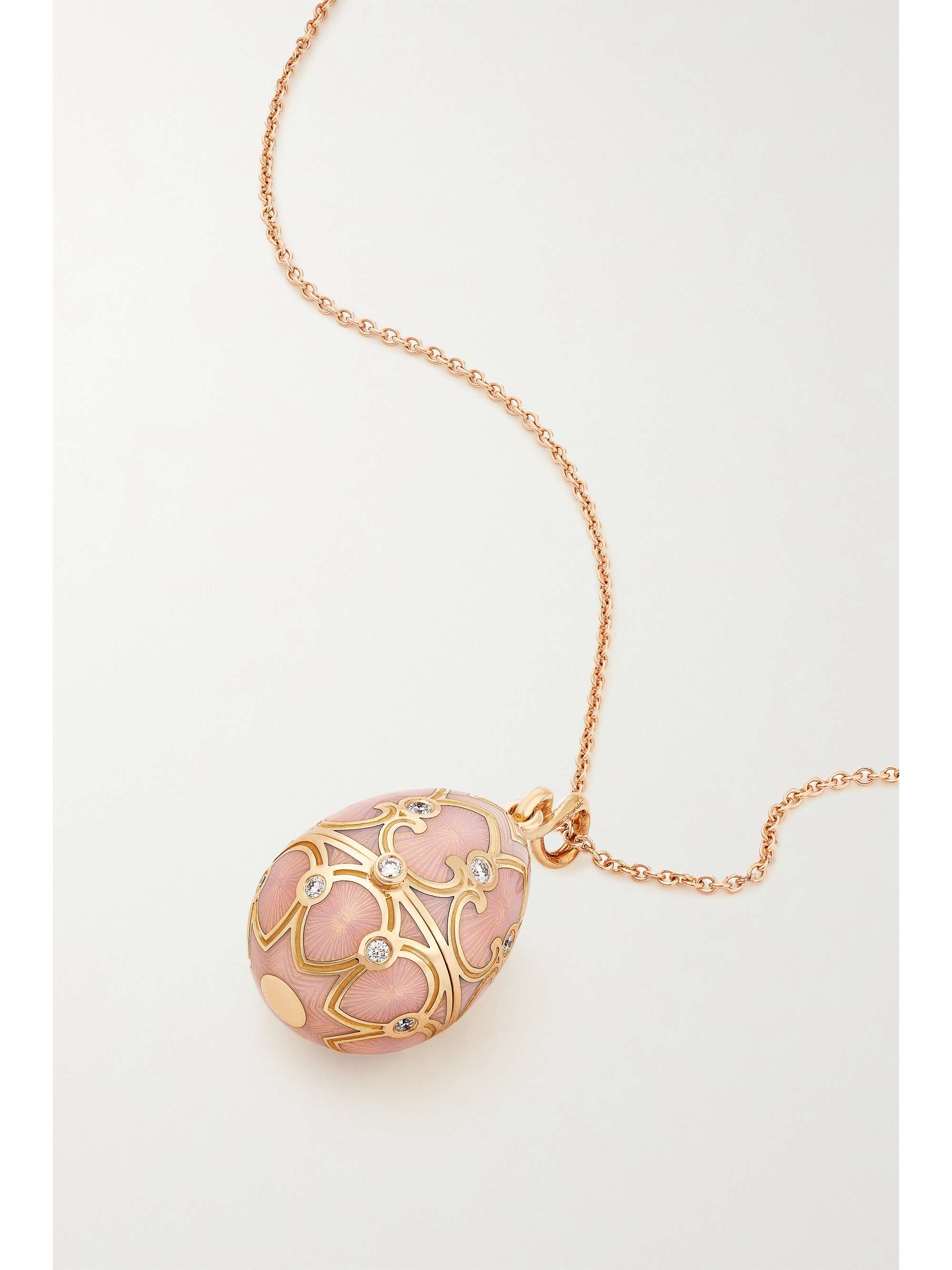 FABERGÉ Heritage 18-karat gold, enamel and diamond necklace