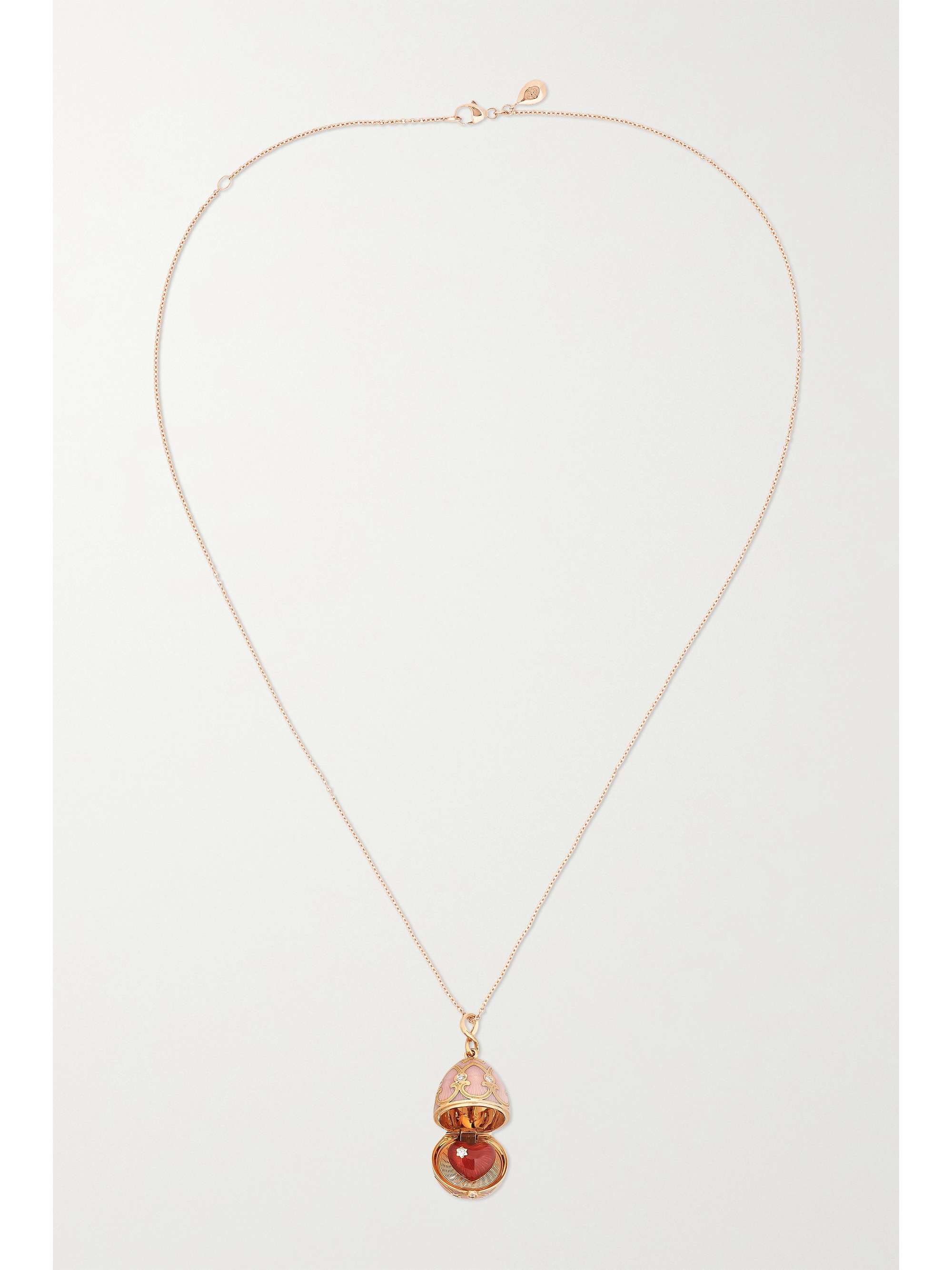 FABERGÉ Heritage 18-karat gold, enamel and diamond necklace