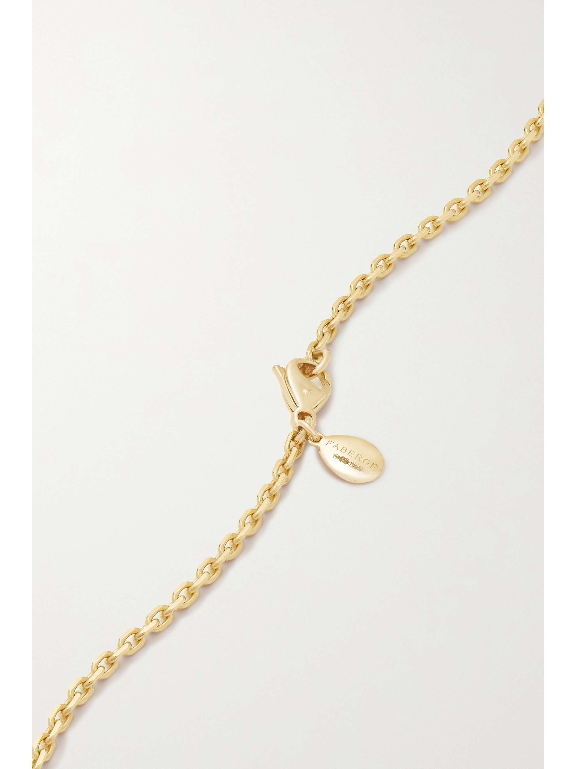 FABERGÉ Heritage 18-karat rose gold, enamel and diamond necklace