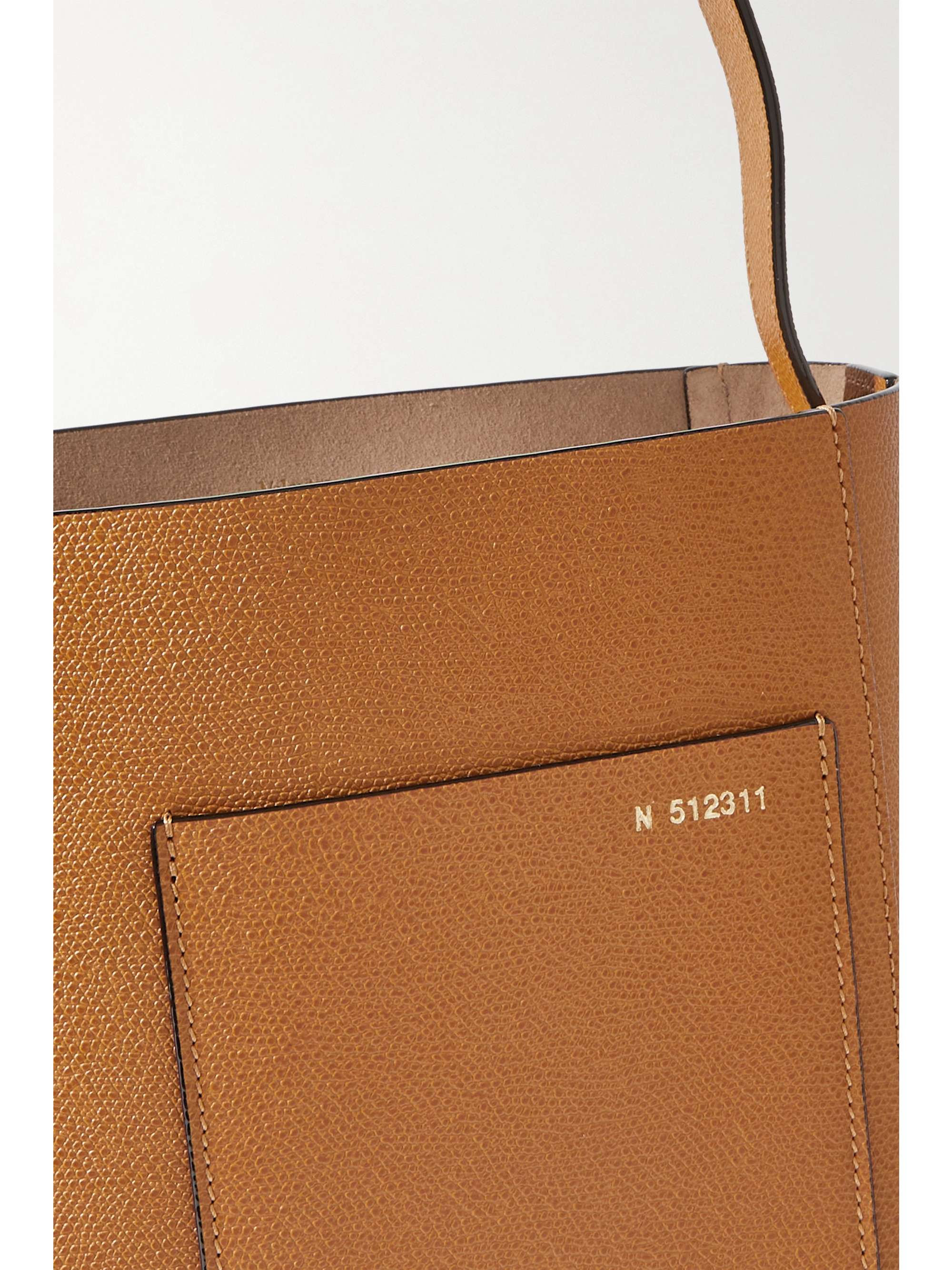 VALEXTRA Secchiello small textured-leather tote