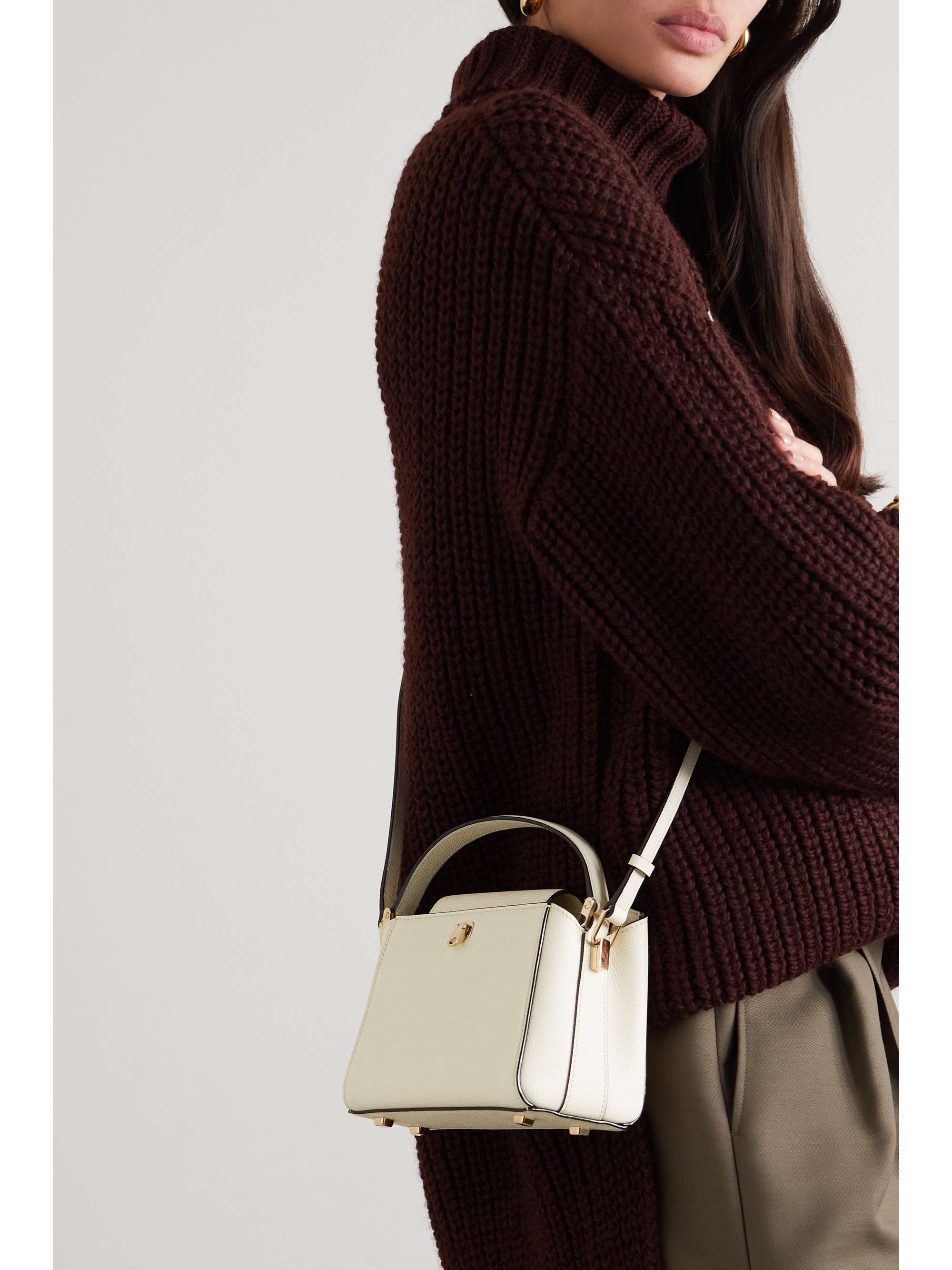 VALEXTRA Brera mini textured-leather tote