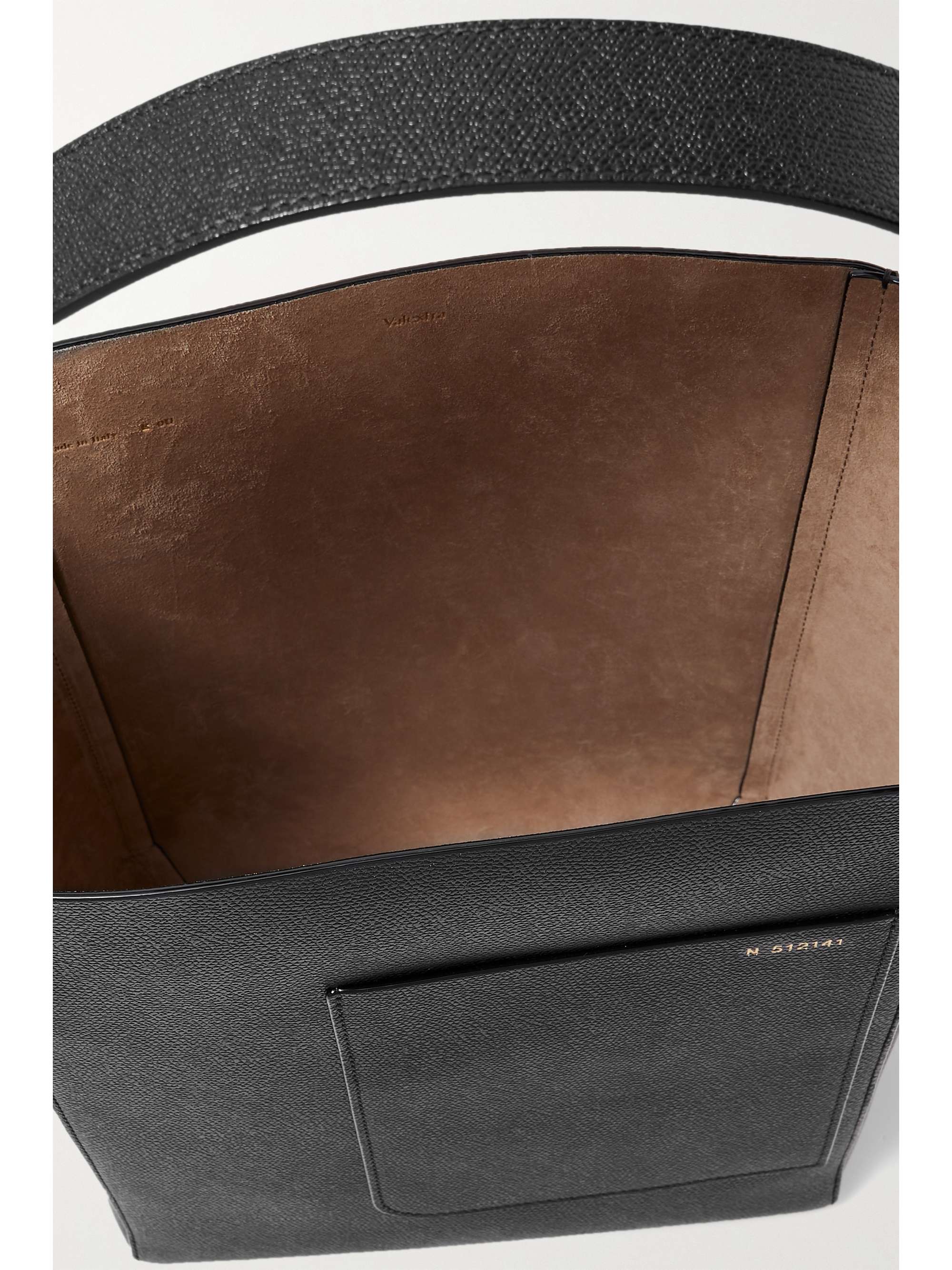 VALEXTRA Secchiello printed textured-leather tote