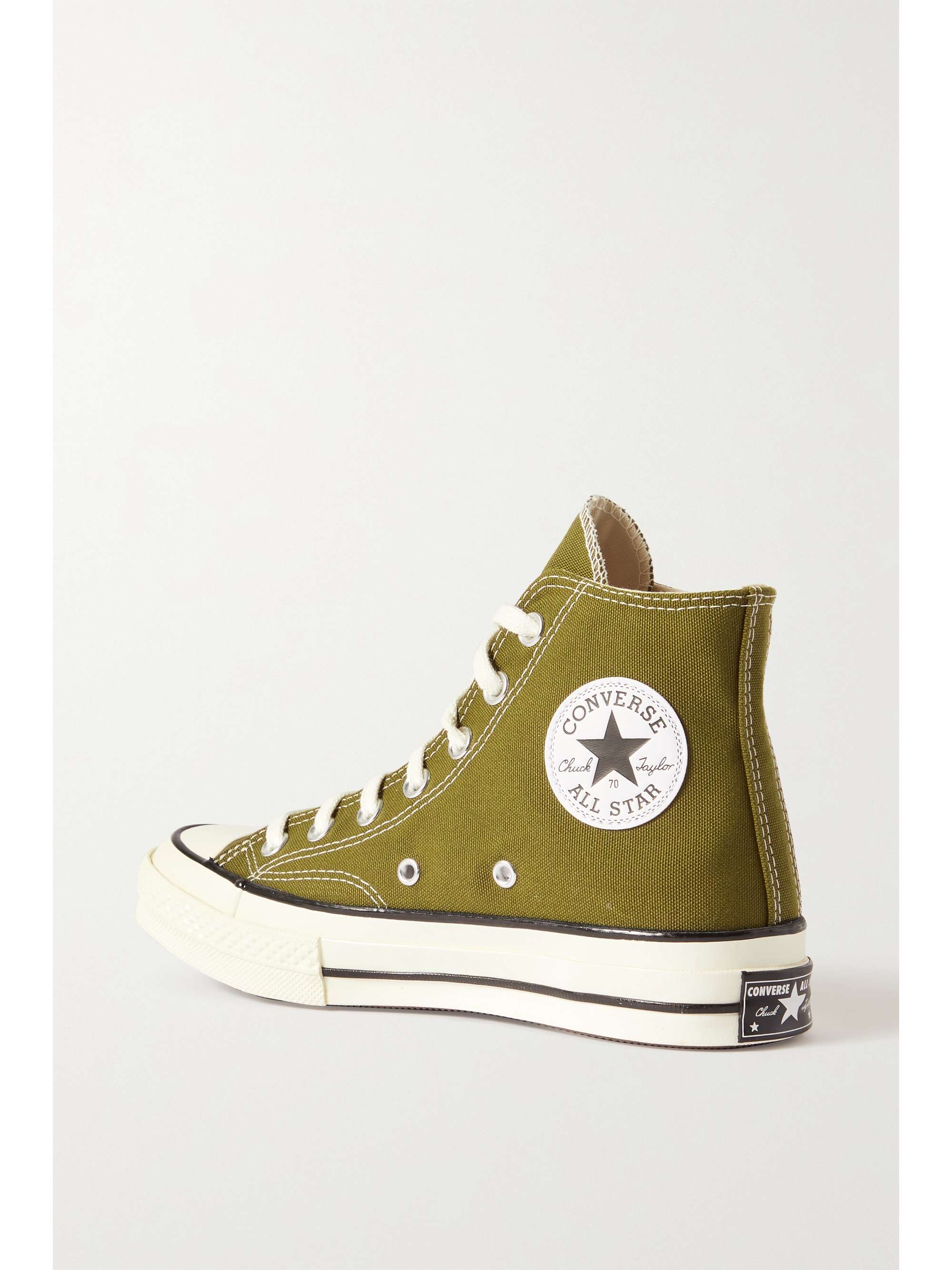 green canvas converse