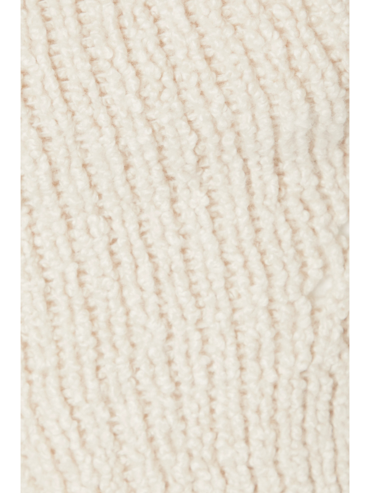 Khaite Charlie Strapless Ribbed Cashmere Top In Ivory
