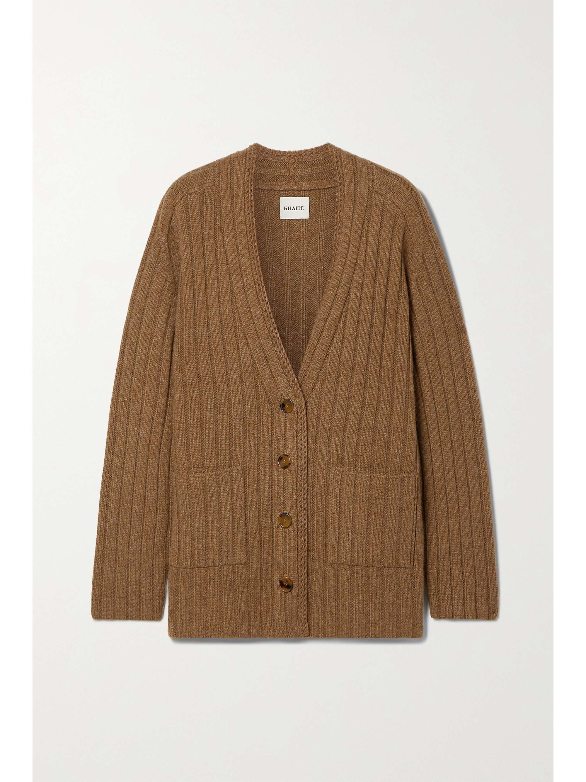 cashmere ribbed cardigan