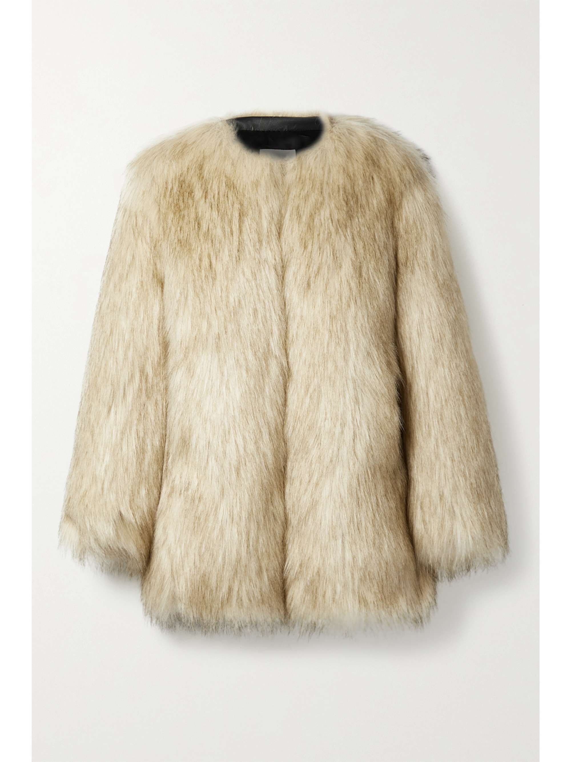 beige fur coat