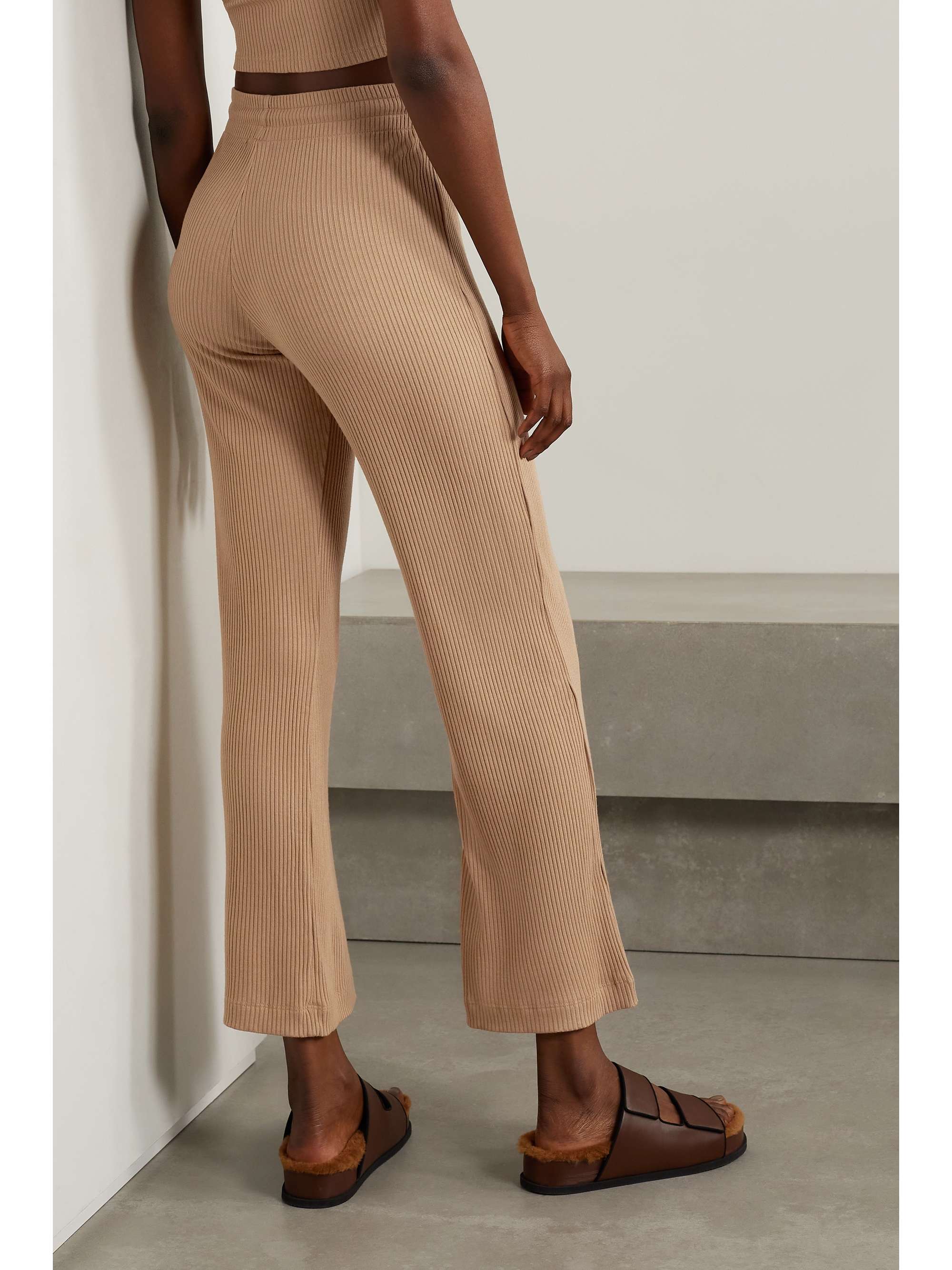 LESET Ali ribbed stretch-knit track pants
