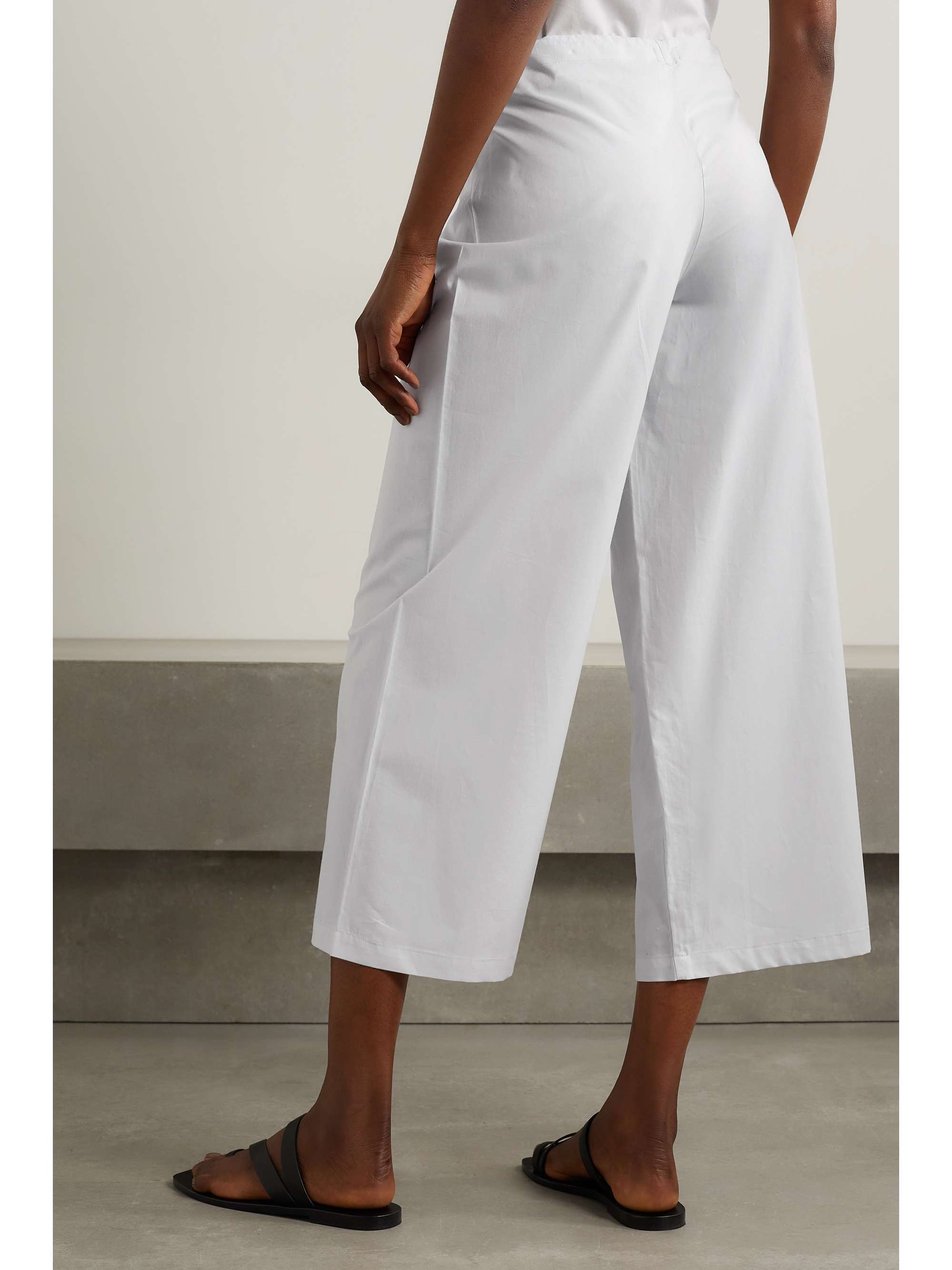 LESET Elle cropped cotton wide-leg pants