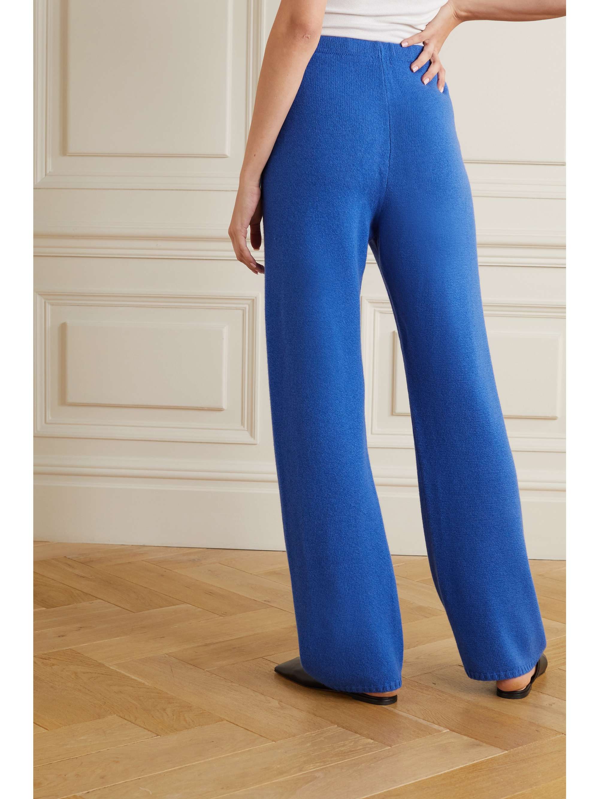 LESET Zoe knitted wide-leg pants