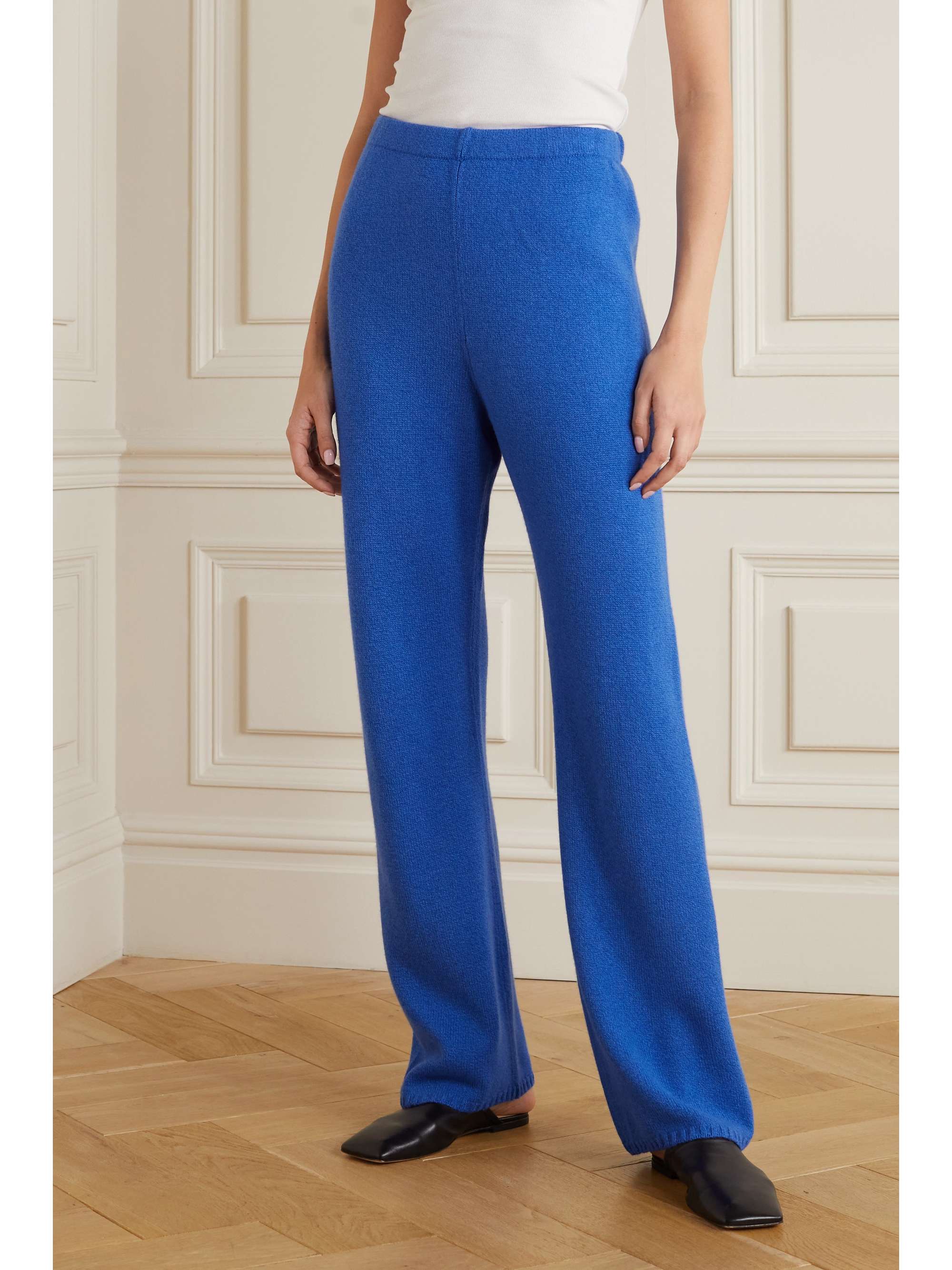 LESET Zoe knitted wide-leg pants