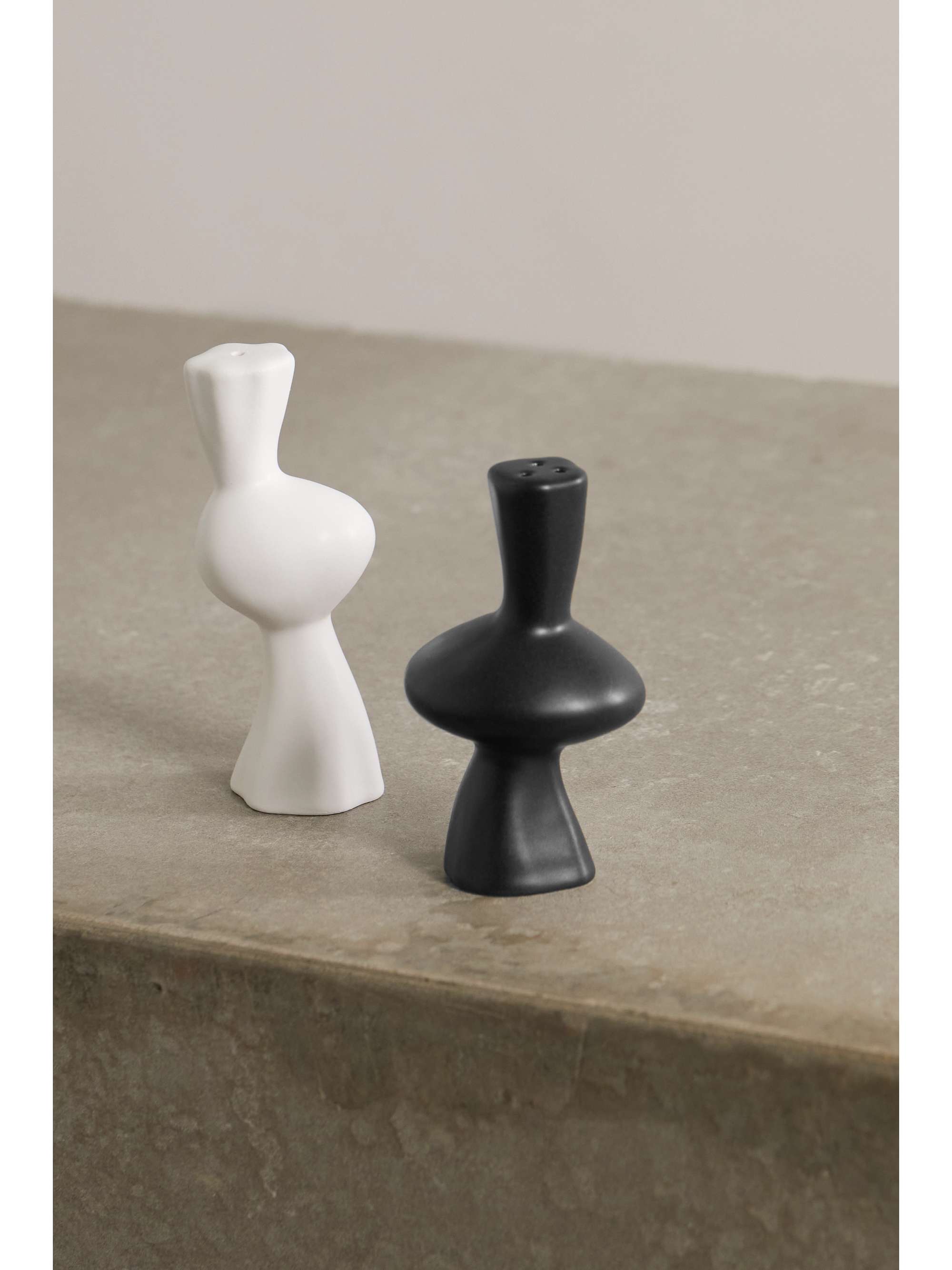 ANISSA KERMICHE Venus & Mercury ceramic salt and pepper shakers