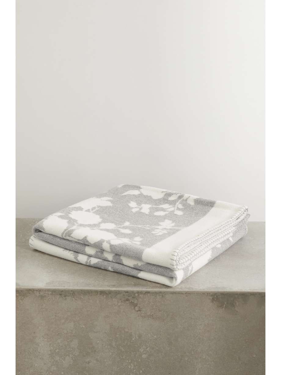 ERDEM Floralprint merino wool and cashmereblend blanket NETAPORTER