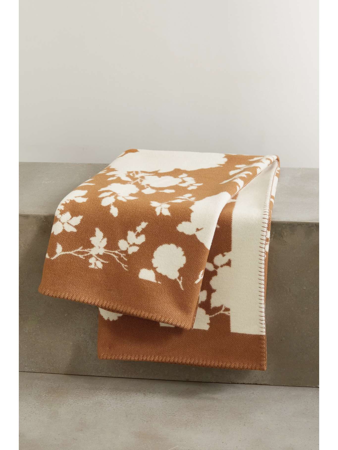 ERDEM Floralprint merino wool and cashmereblend blanket NETAPORTER