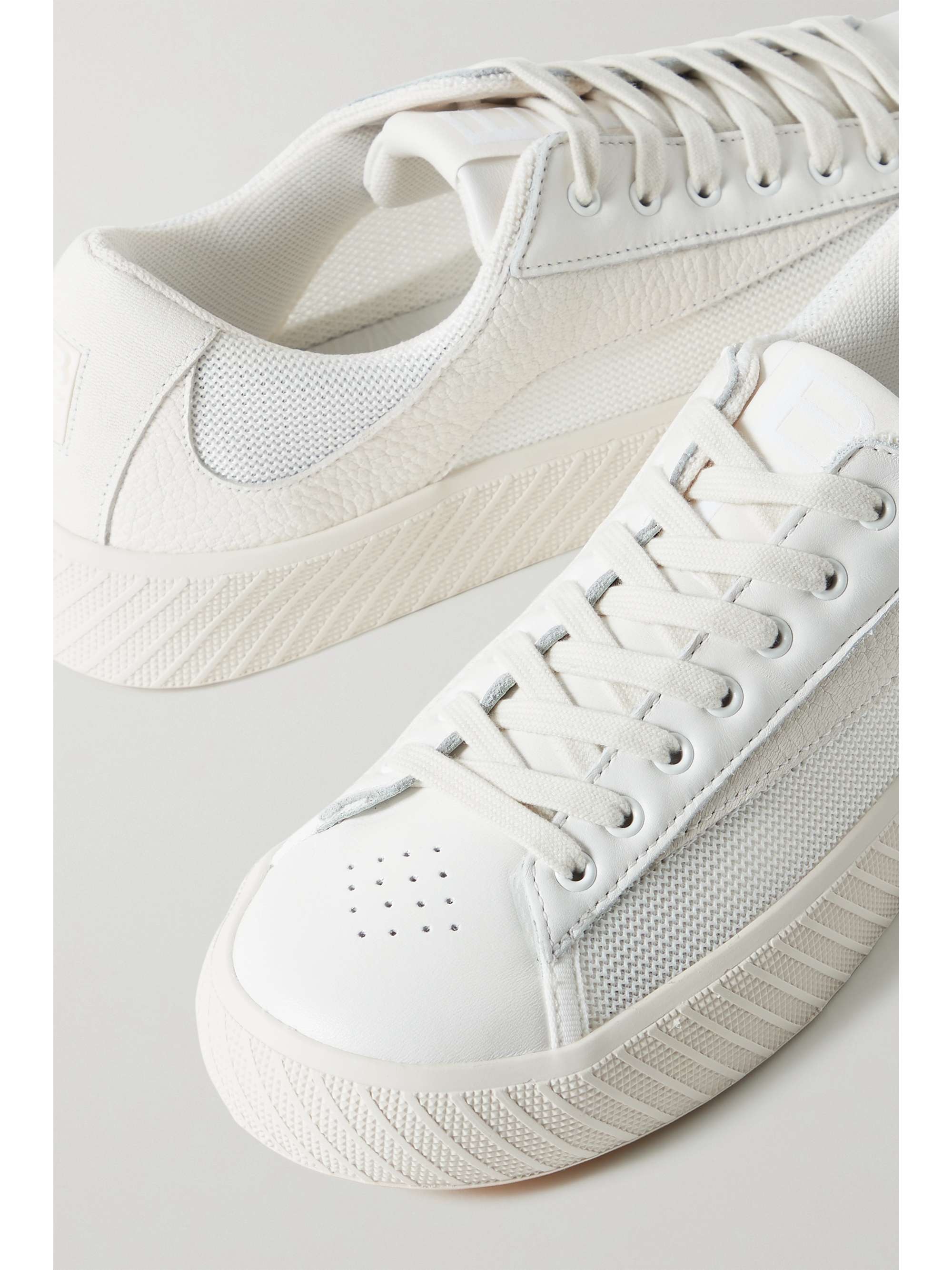 BY FAR Rodina textured-leather and mesh sneakers