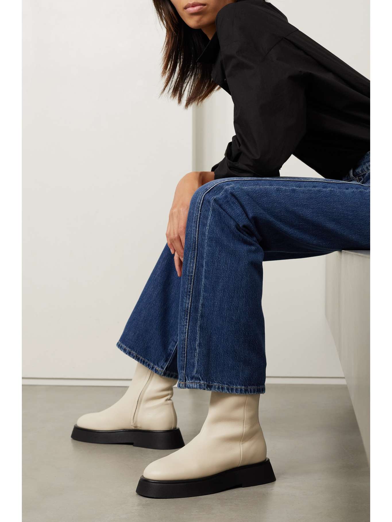 wandler rosa leather ankle boots